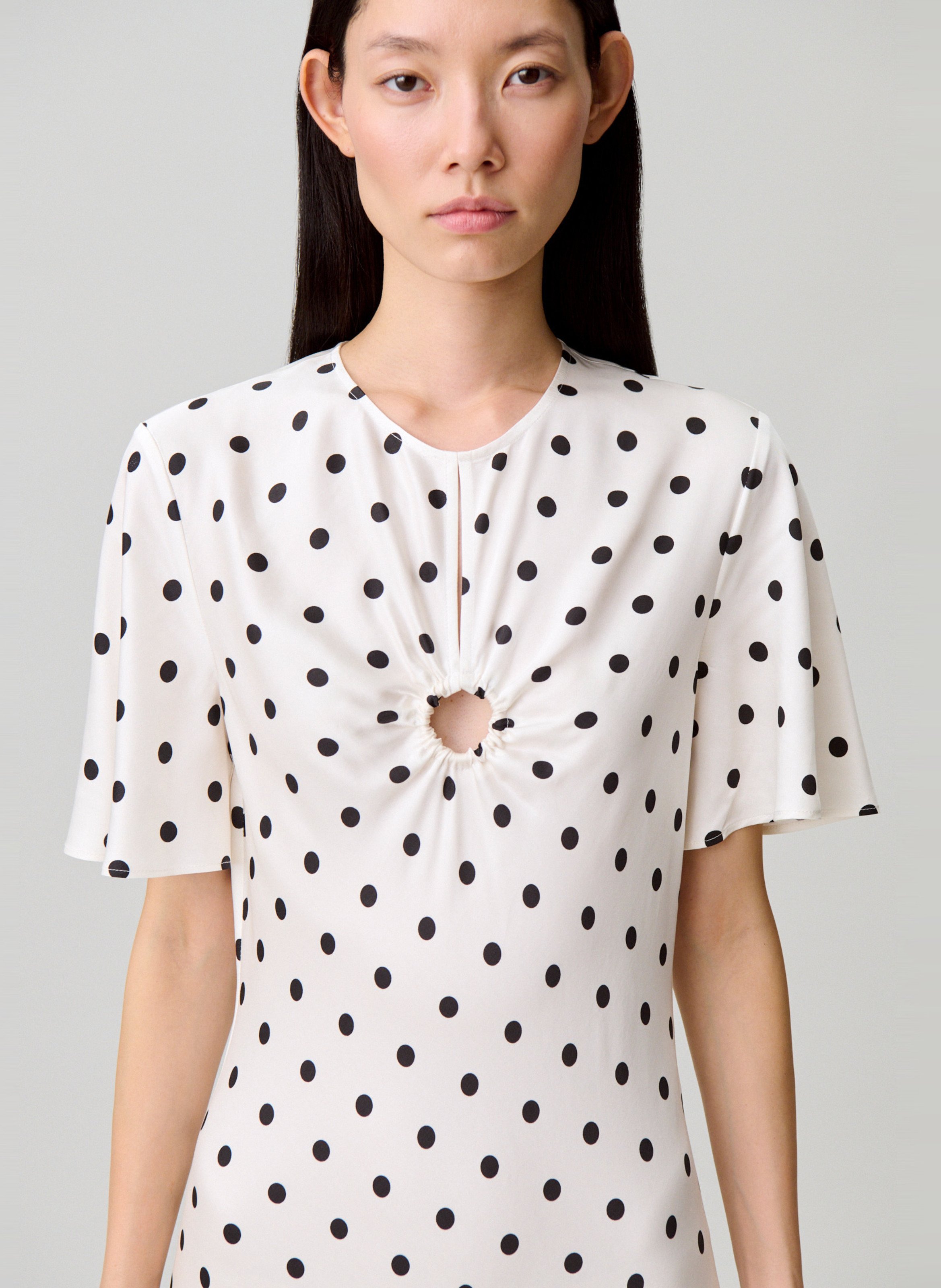 Robe midi col rond à pois CLAUDIE PIERLOT Multicolore