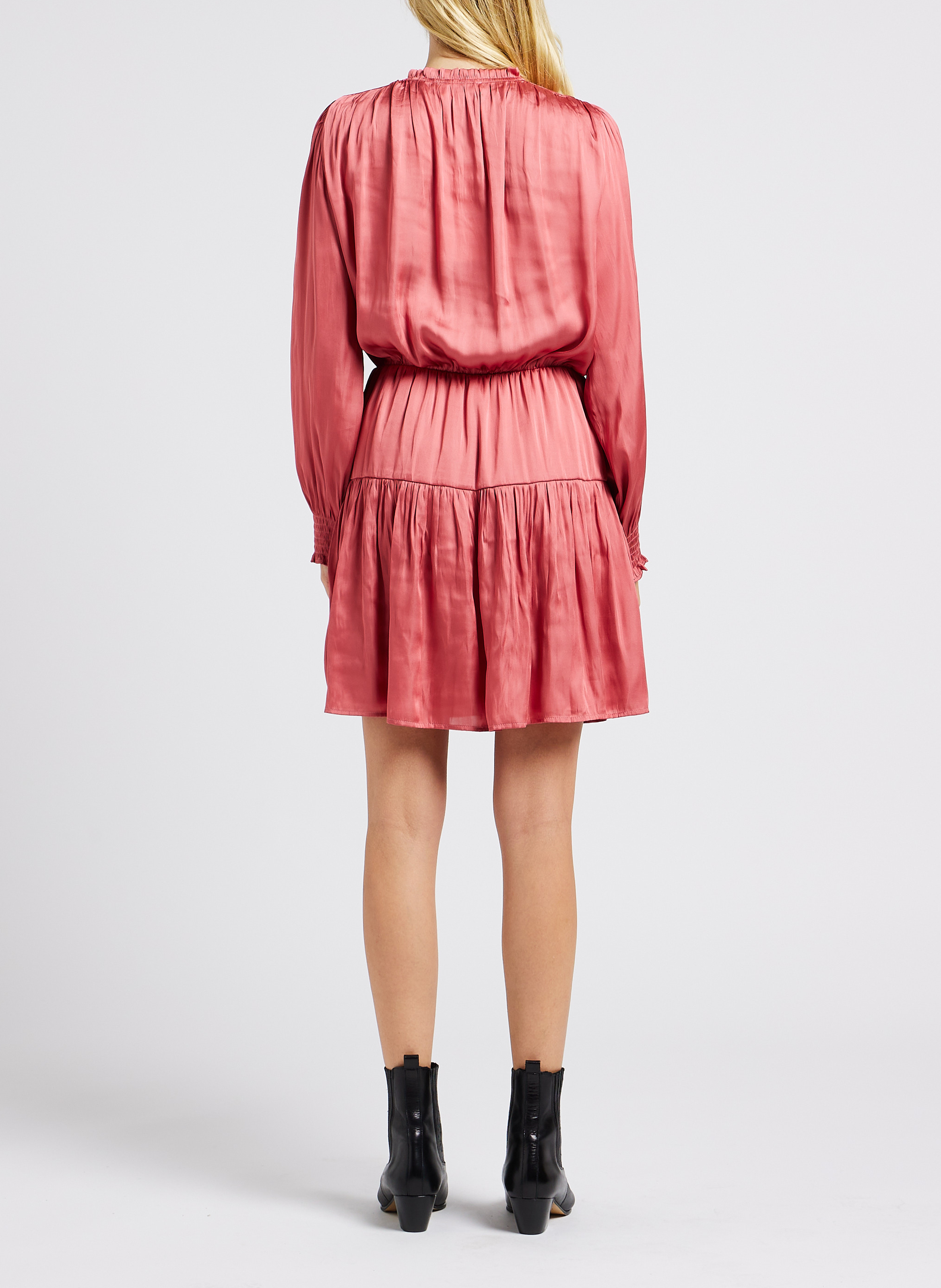 Robe courte droite encolure ronde GRACE ET MILA Rose