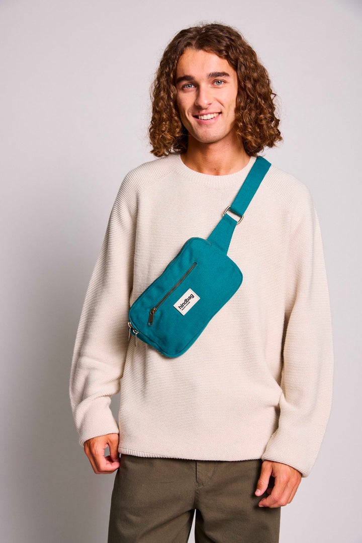 Cotton waist bag Blue