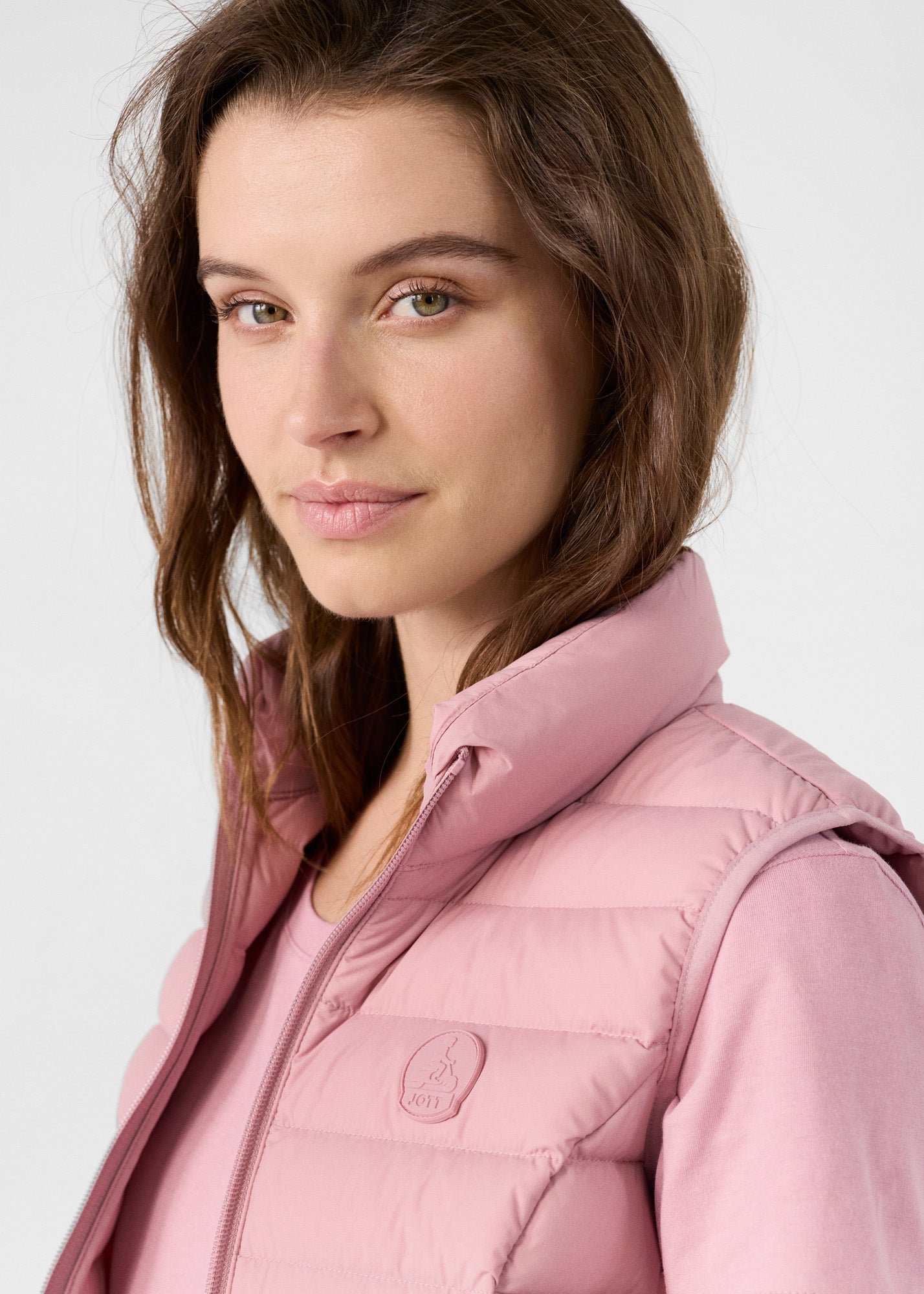 Stretch sleeveless down jacket Grenada JOTT Pink