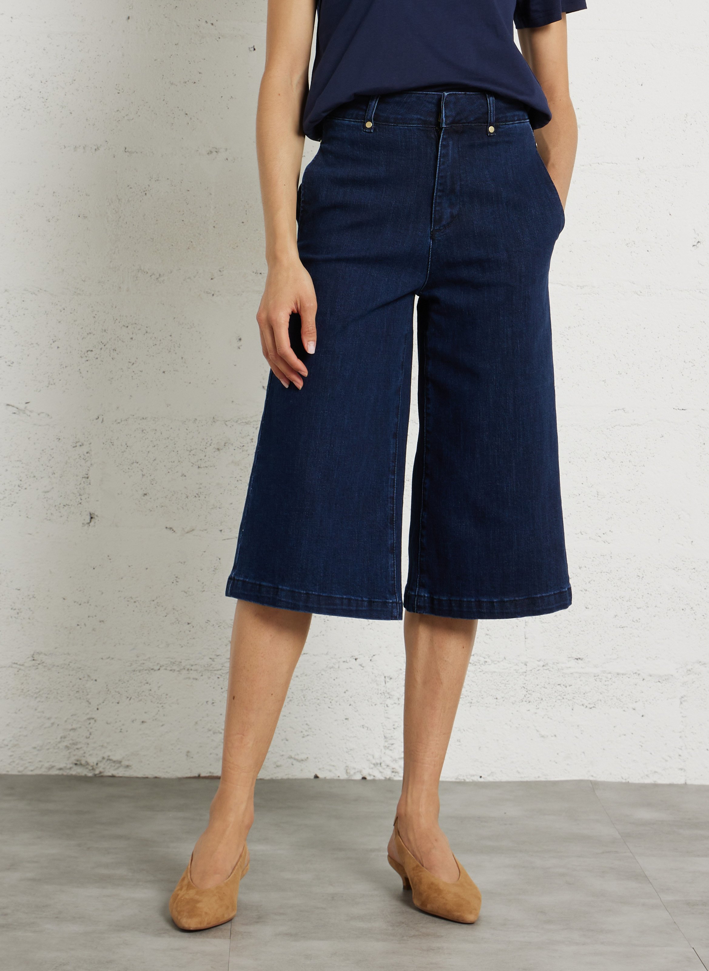 Gerade geschnittene Bermudashorts aus Baumwoll-Mix LA PETITE ETOILE Blau