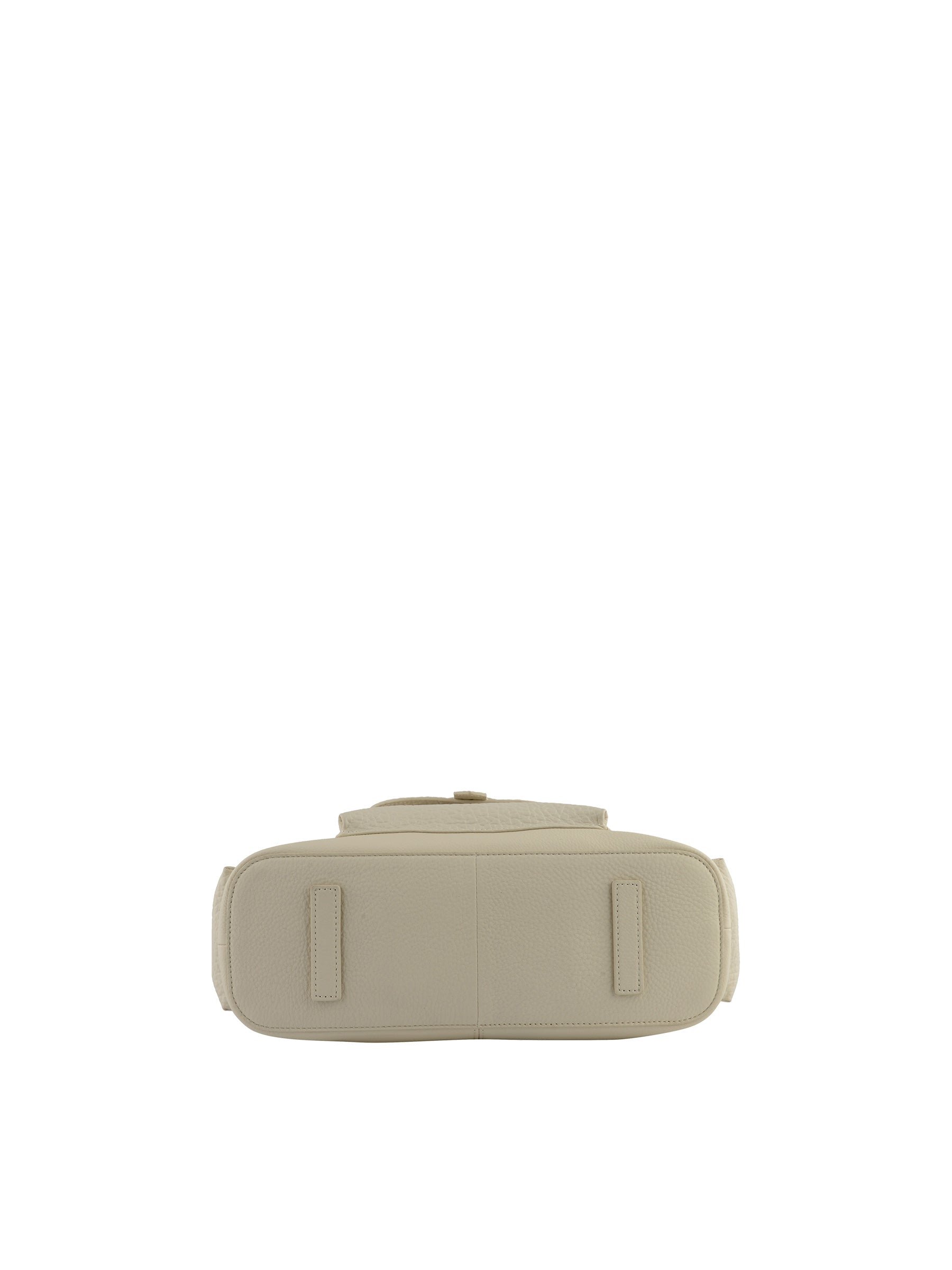 Calfskin leather handbag POURCHET Beige