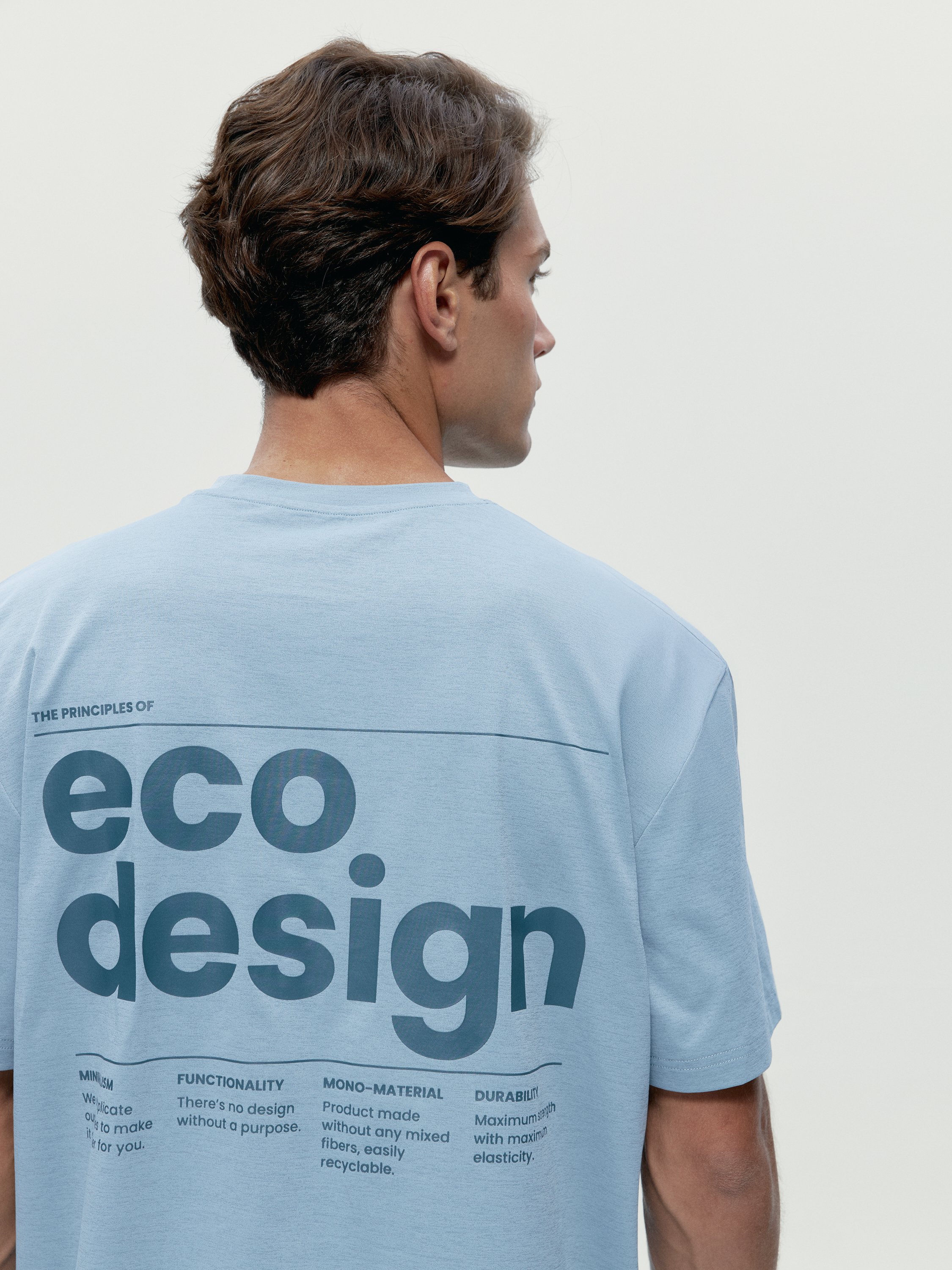 Short-sleeve athleisure performance T-shirt BORN Blue