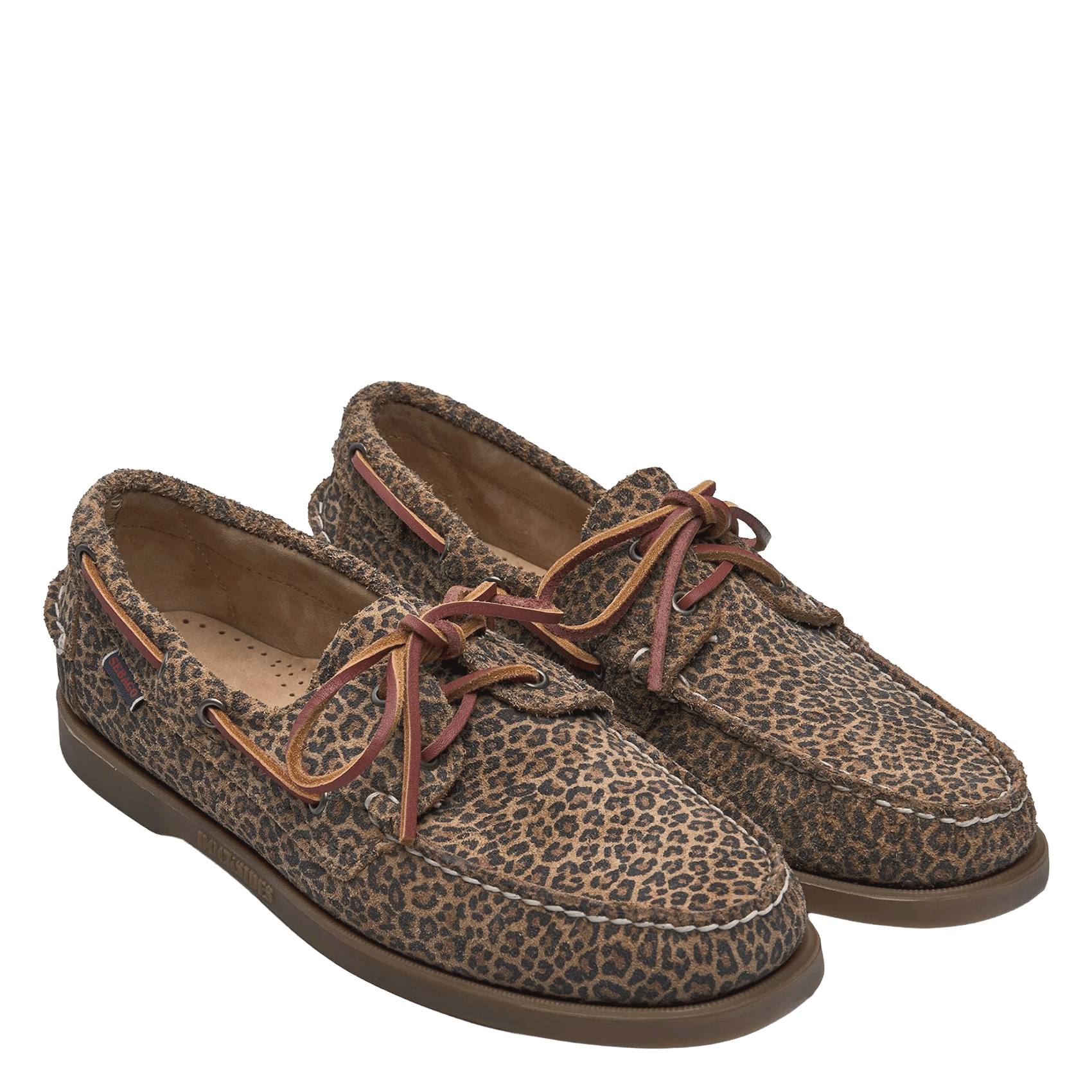 Leoparden-Wildleder-Bootsschuhe SEBAGO Mehrfarbig