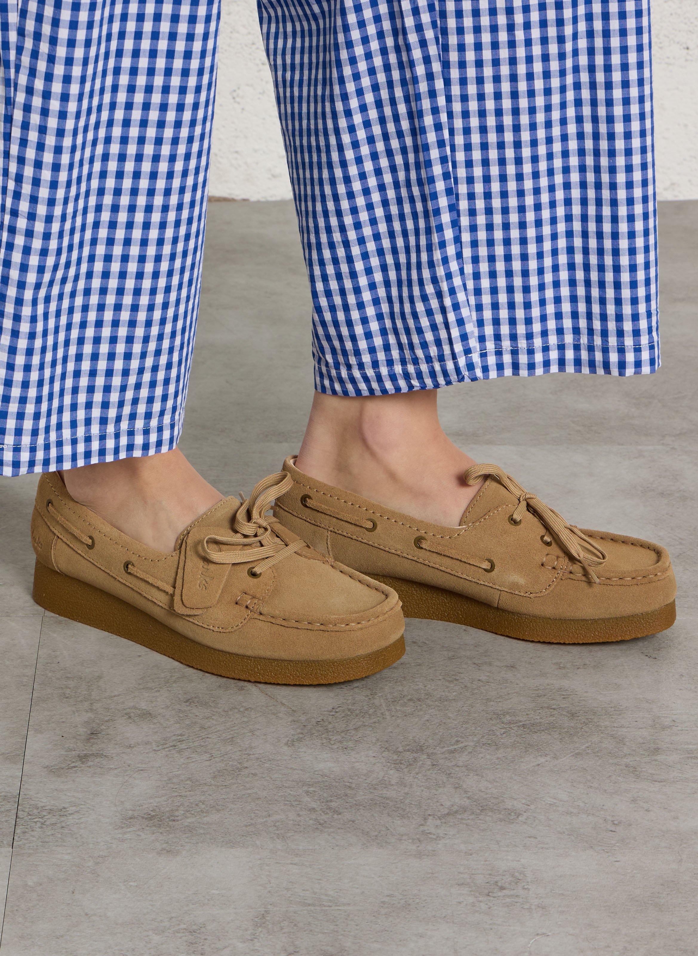 Leather loafers CLARKS Beige