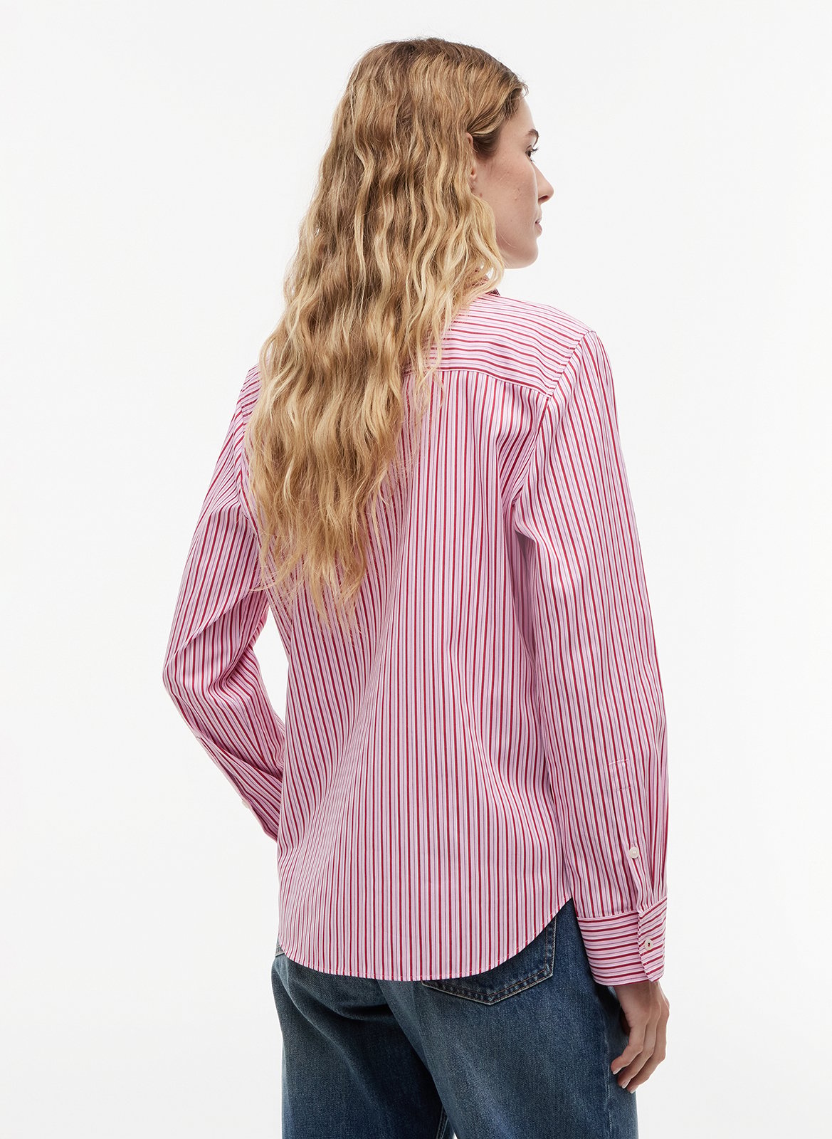 Gestreifte Bluse mit klassischem Kragen TOMMY HILFIGER Rosa