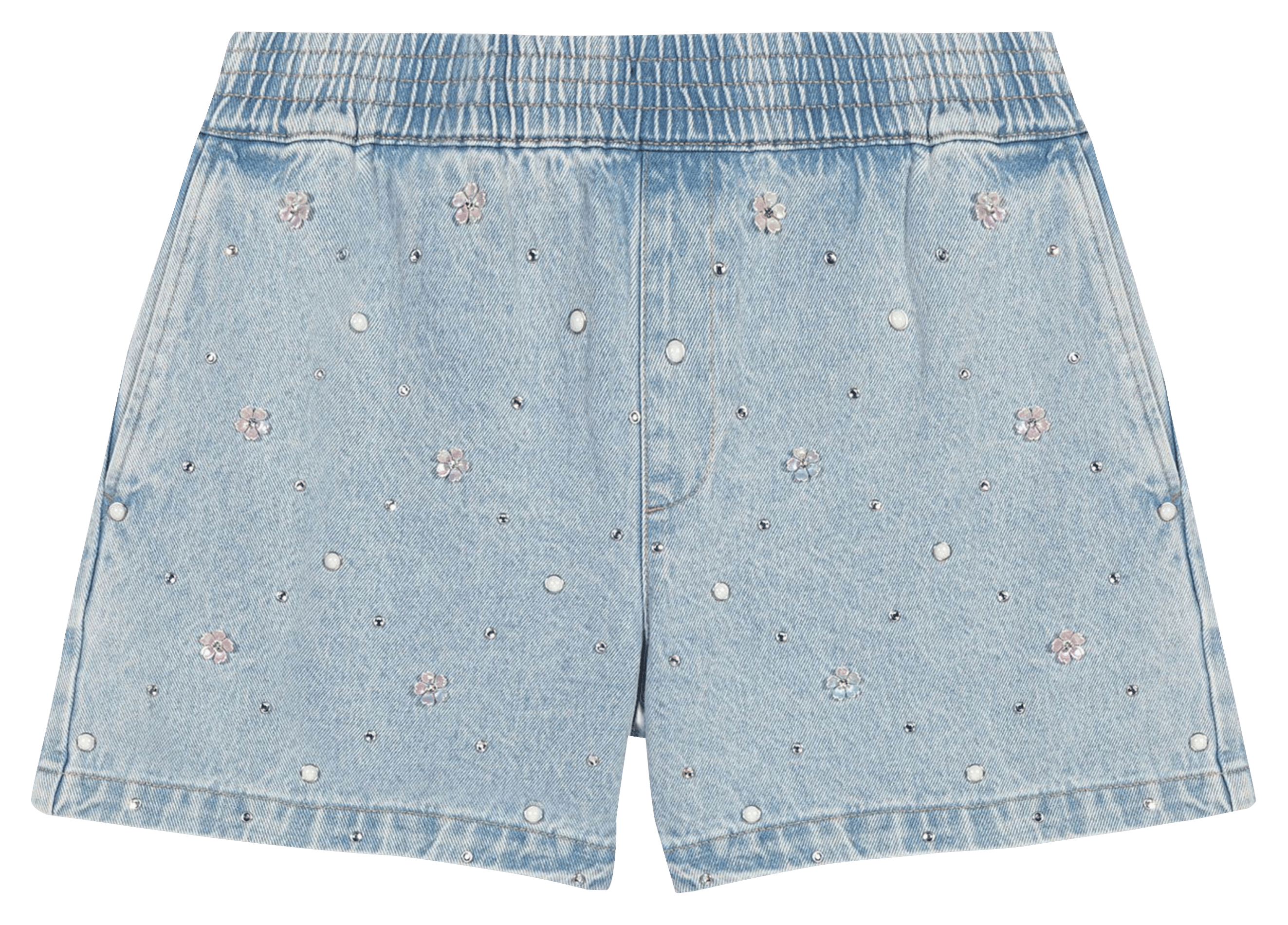 Short droit en coton MAJE Bleu