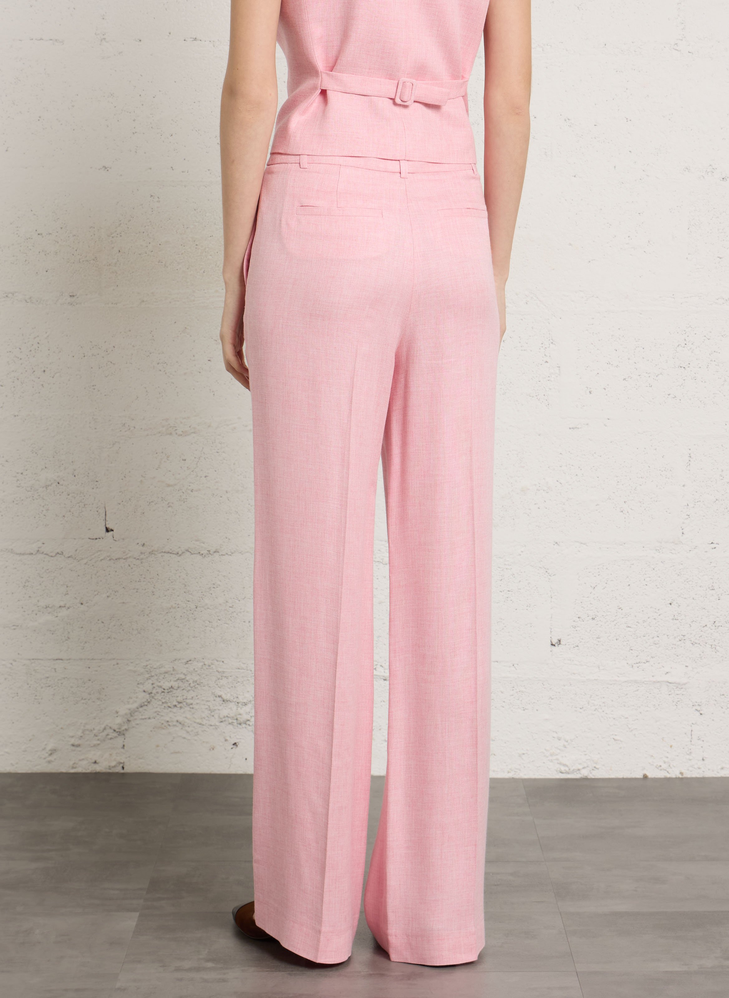 Rechte pantalon in effen kleur MAISON 123 Roze