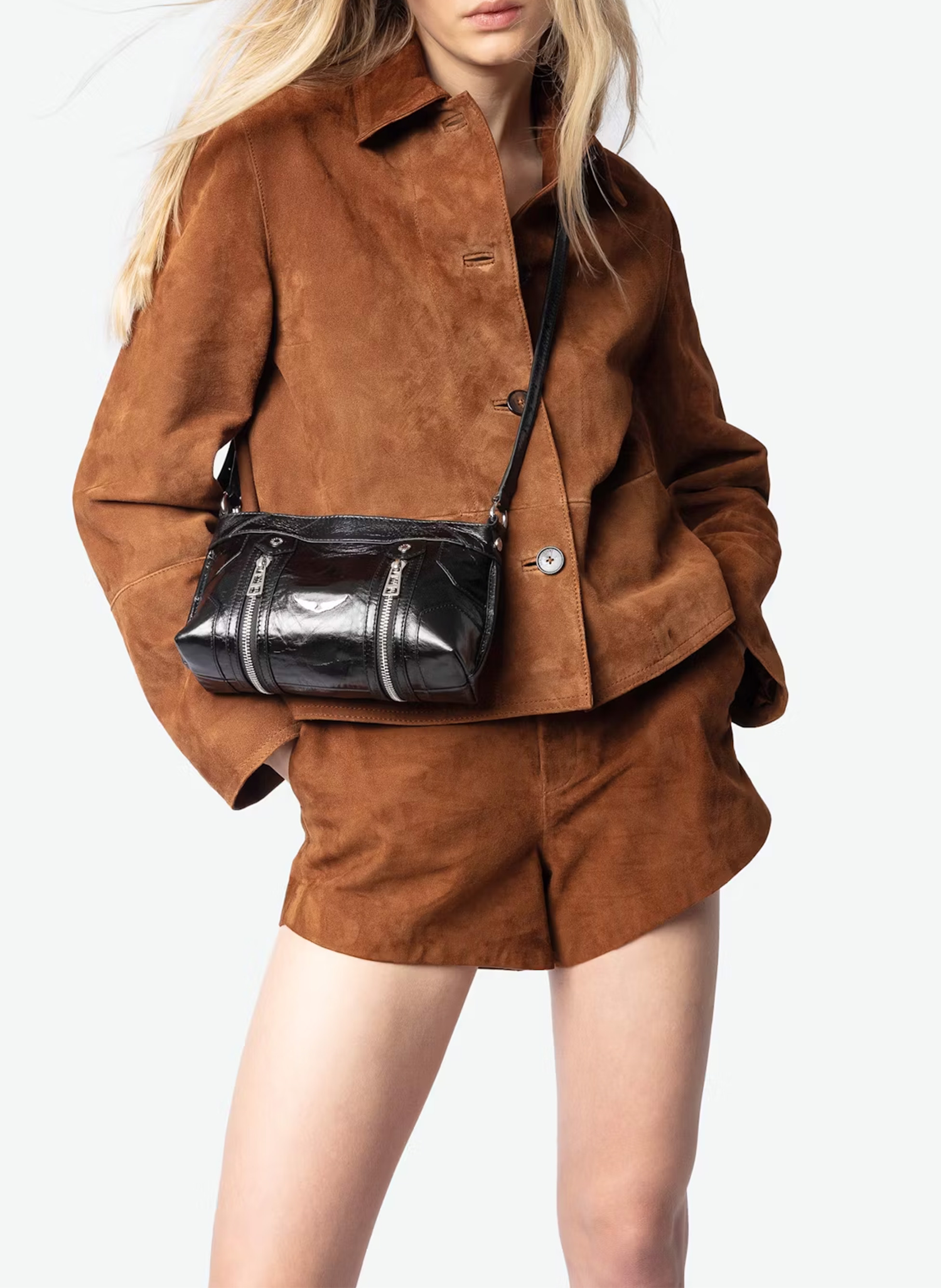 Zipped leather shoulder ZADIG&VOLTAIRE Black
