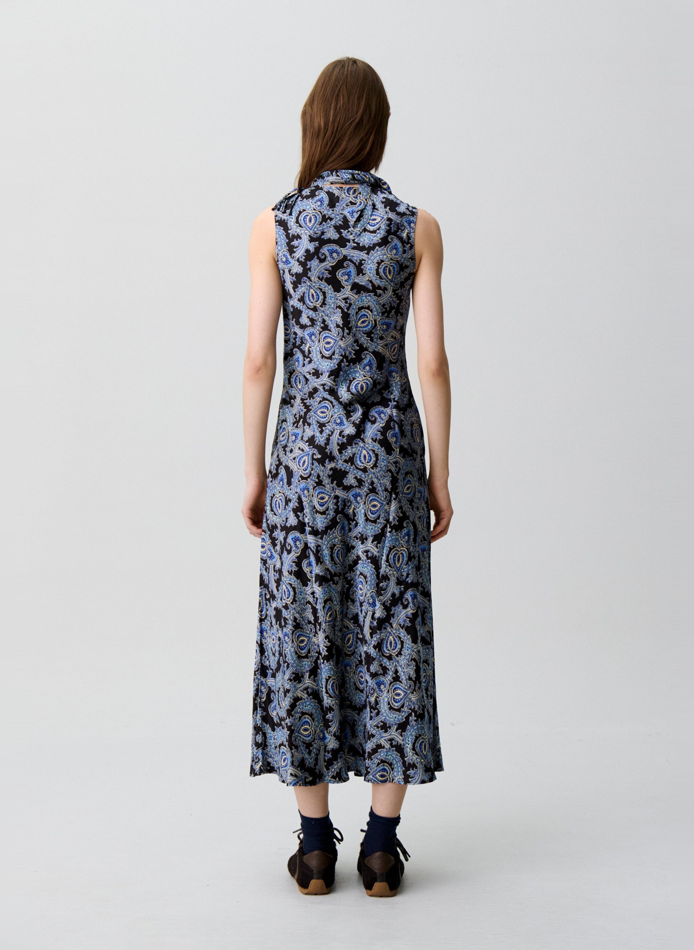 Long printed round-neck dress CLAUDIE PIERLOT Multicolored