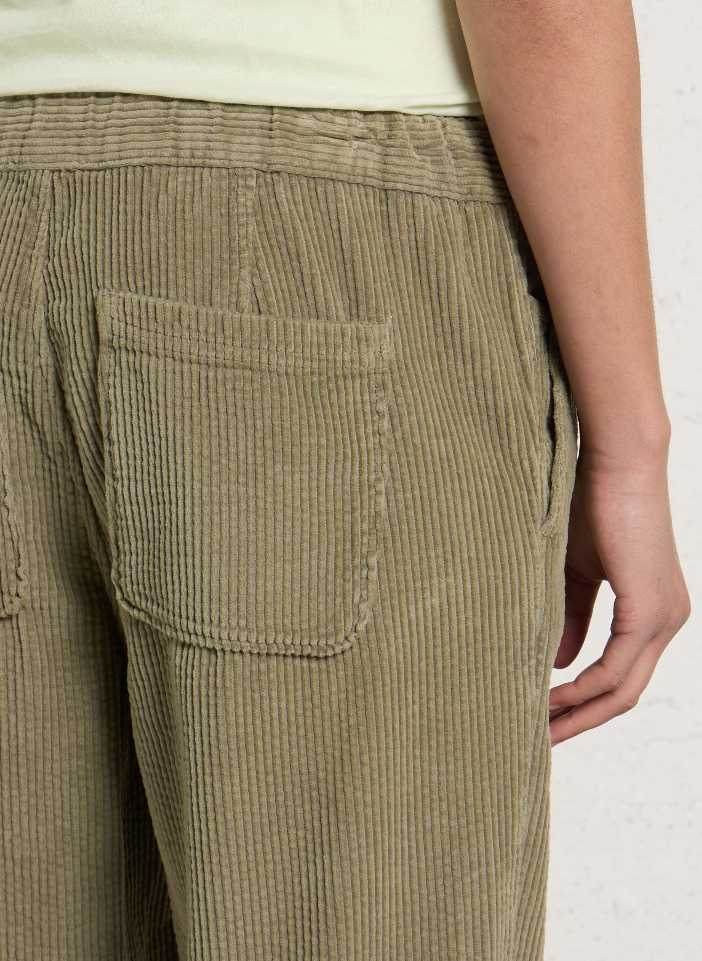 Ribbed cotton pants AMERICAN VINTAGE Green