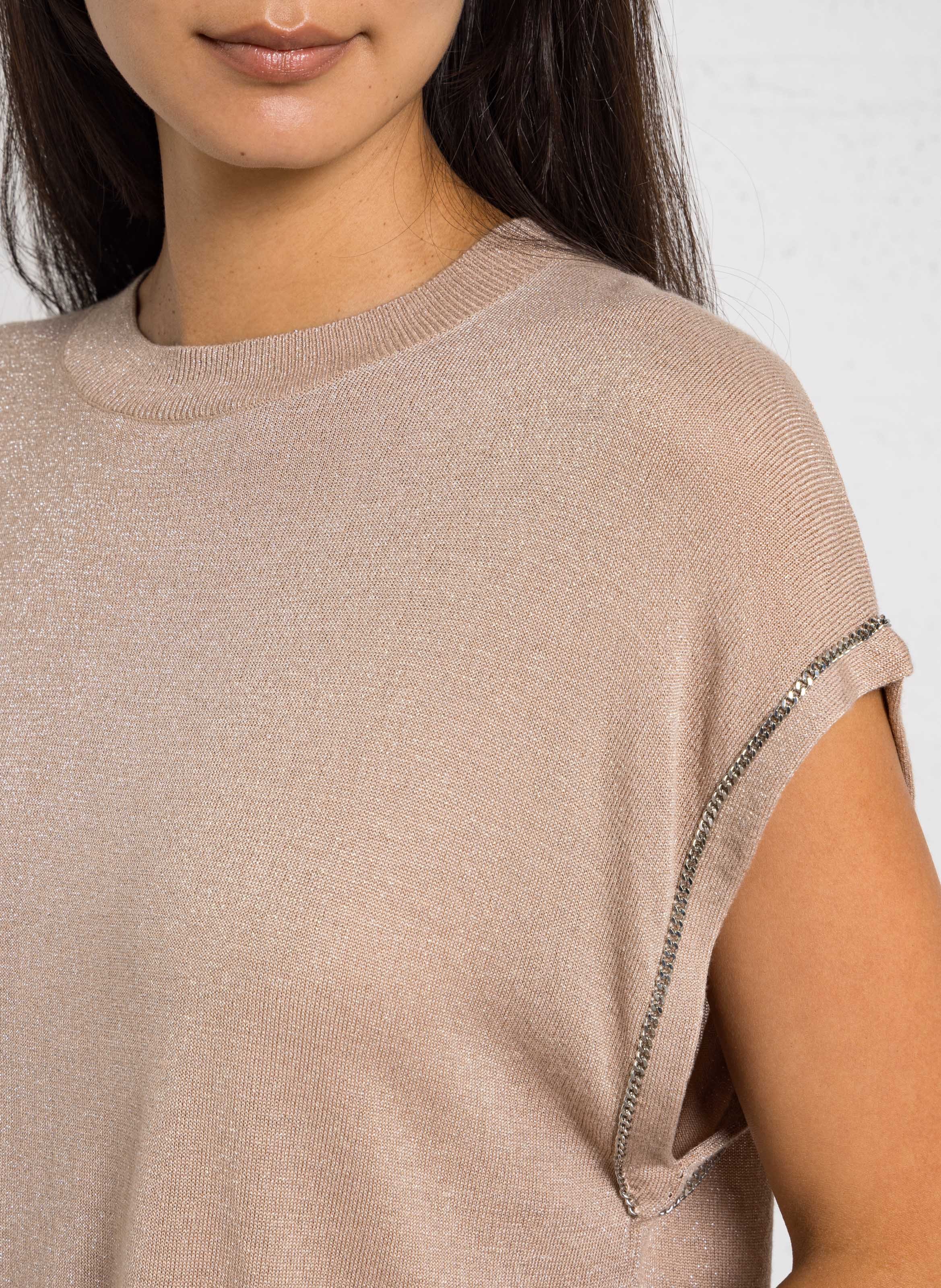 Oversize round-neck knit sweater IKKS Golden