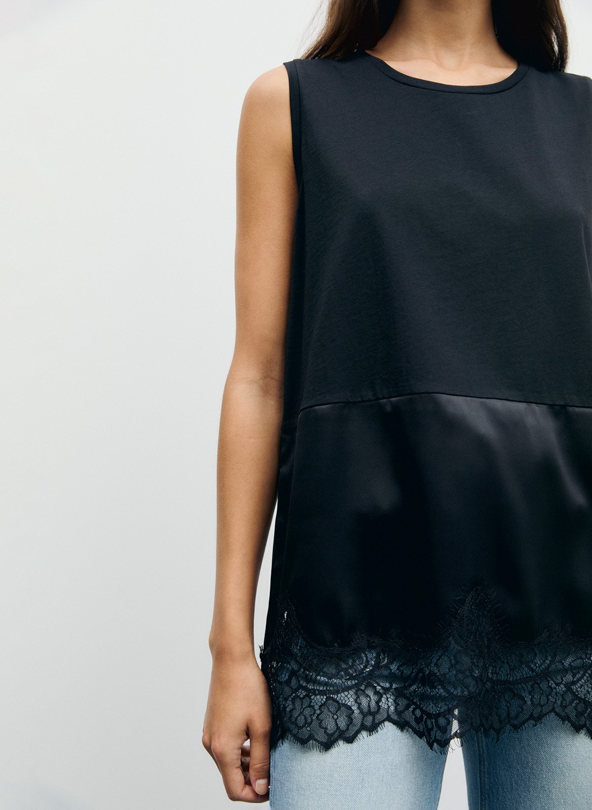 Top long droit en coton GERARD DAREL Schwarz
