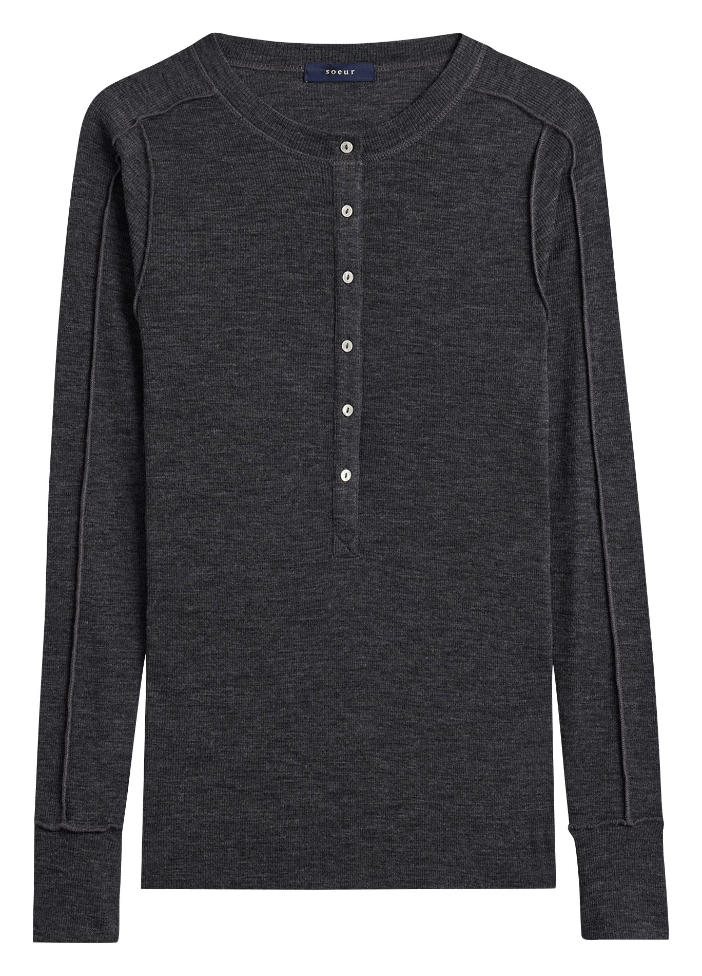 Tee-shirt col rond en laine SOEUR