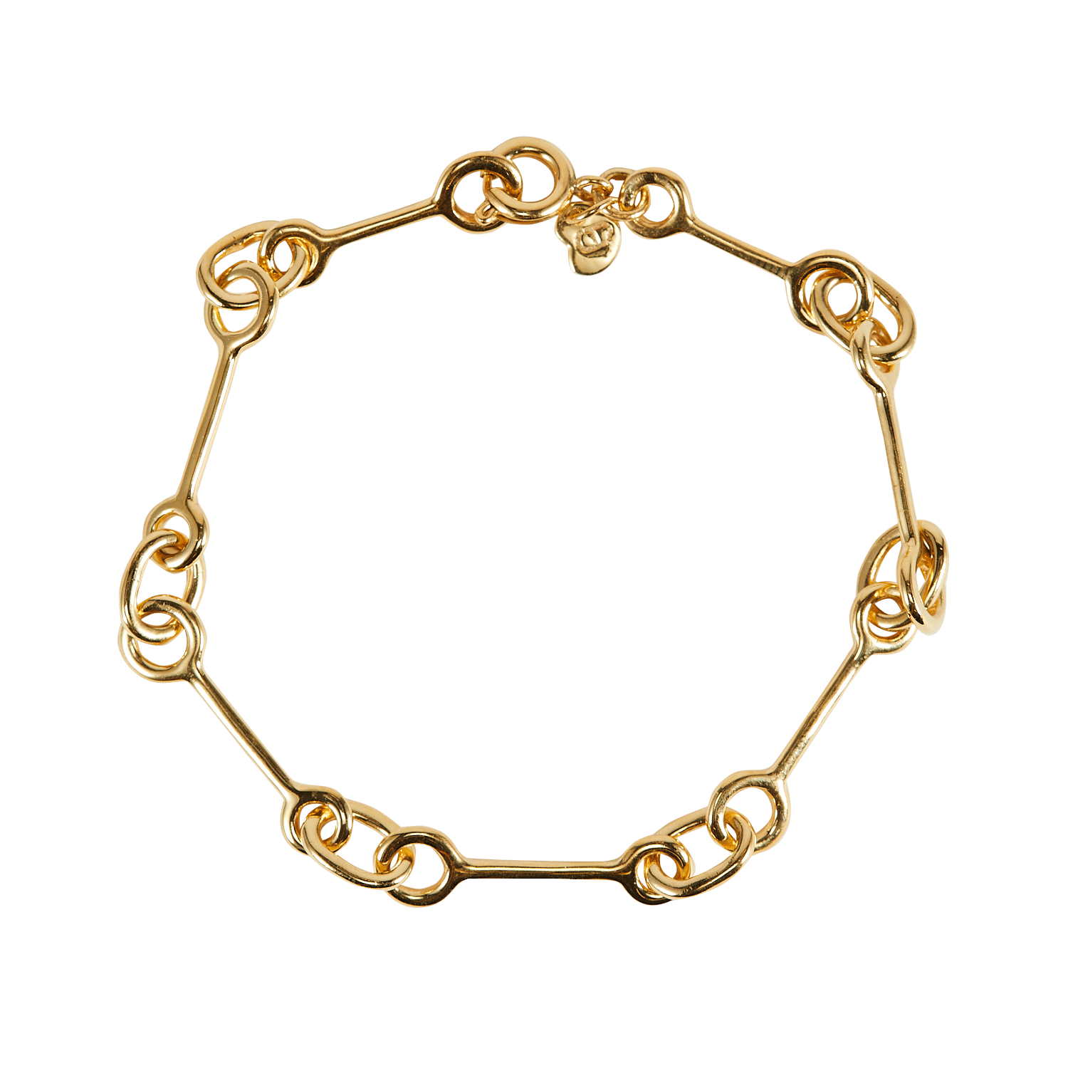 Fancy brass bracelet FEEKA Golden