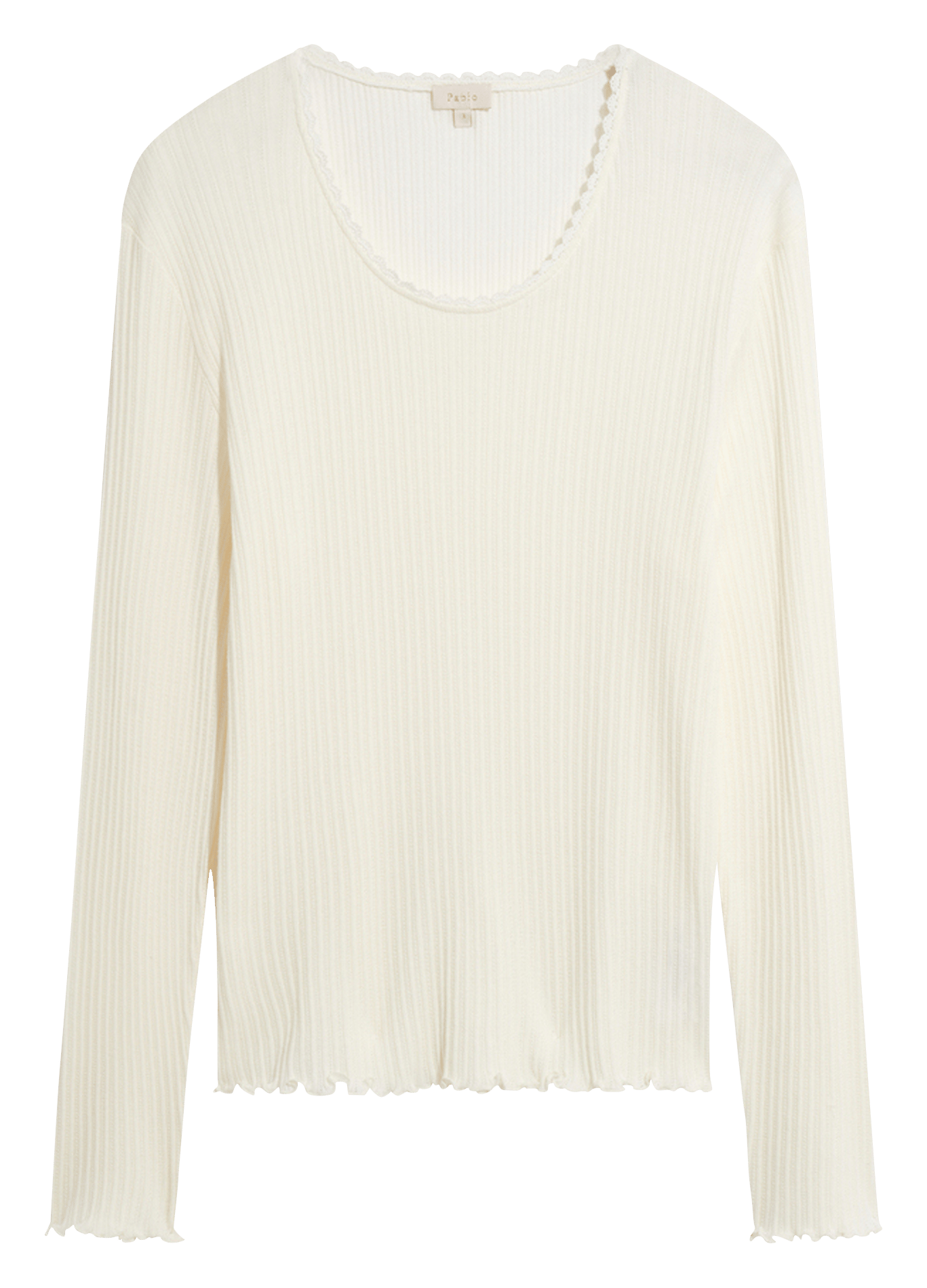 T-shirt met ronde hals - katoenblend PABLO Beige