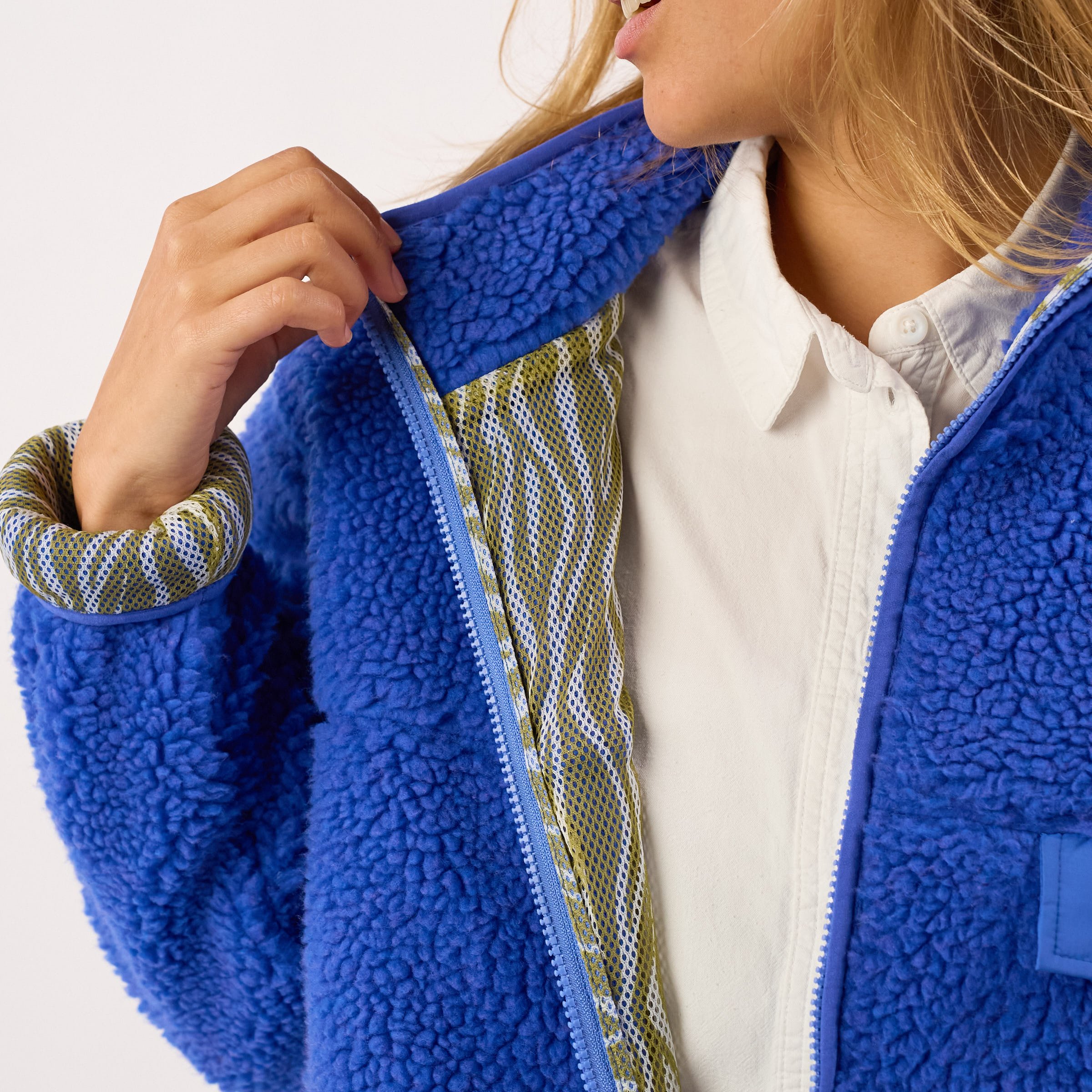Sherpa zip-up jacket BILLYBELT Blue