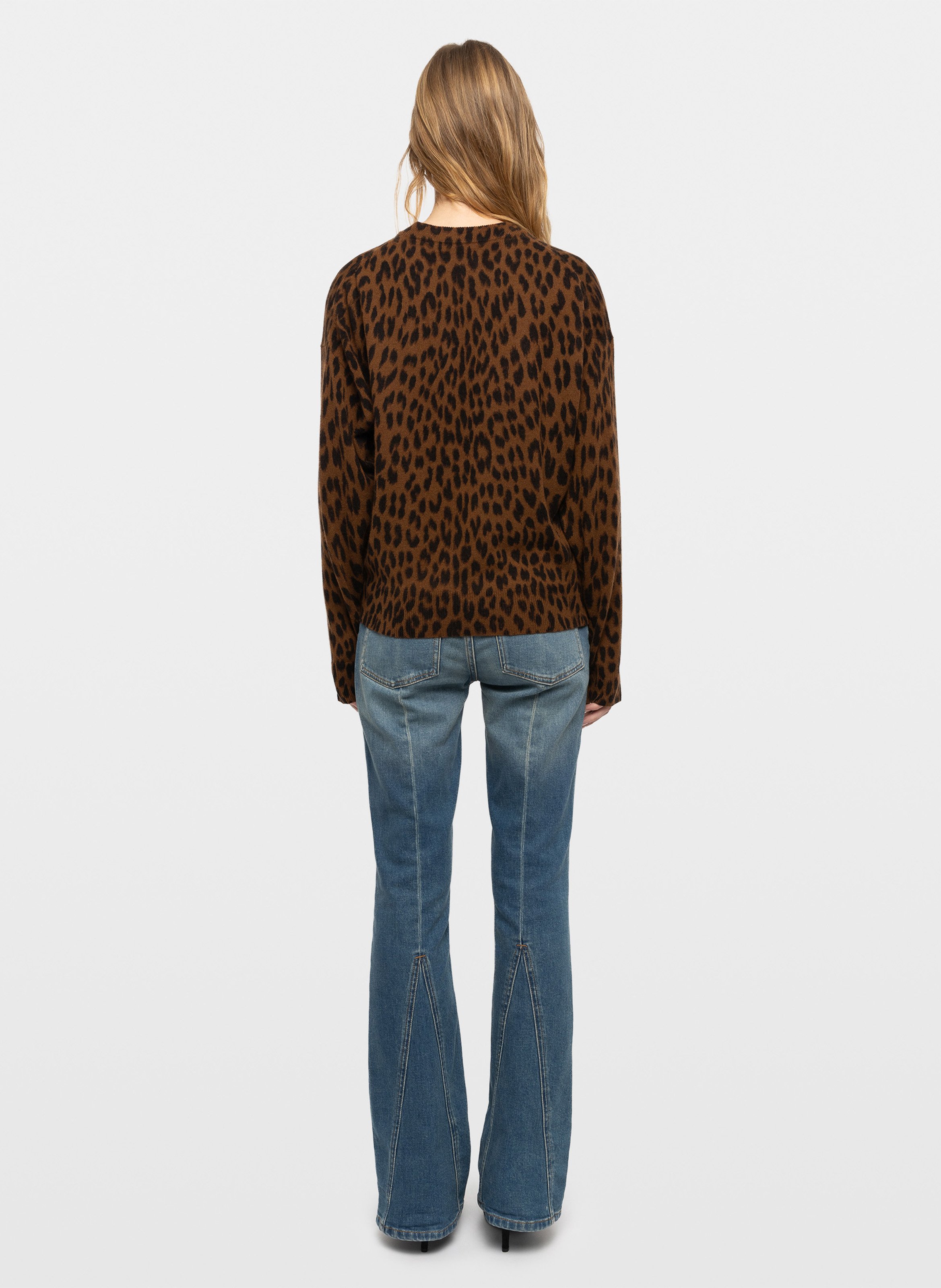 Pull droit en laine et cachemire ZADIG&VOLTAIRE Beige