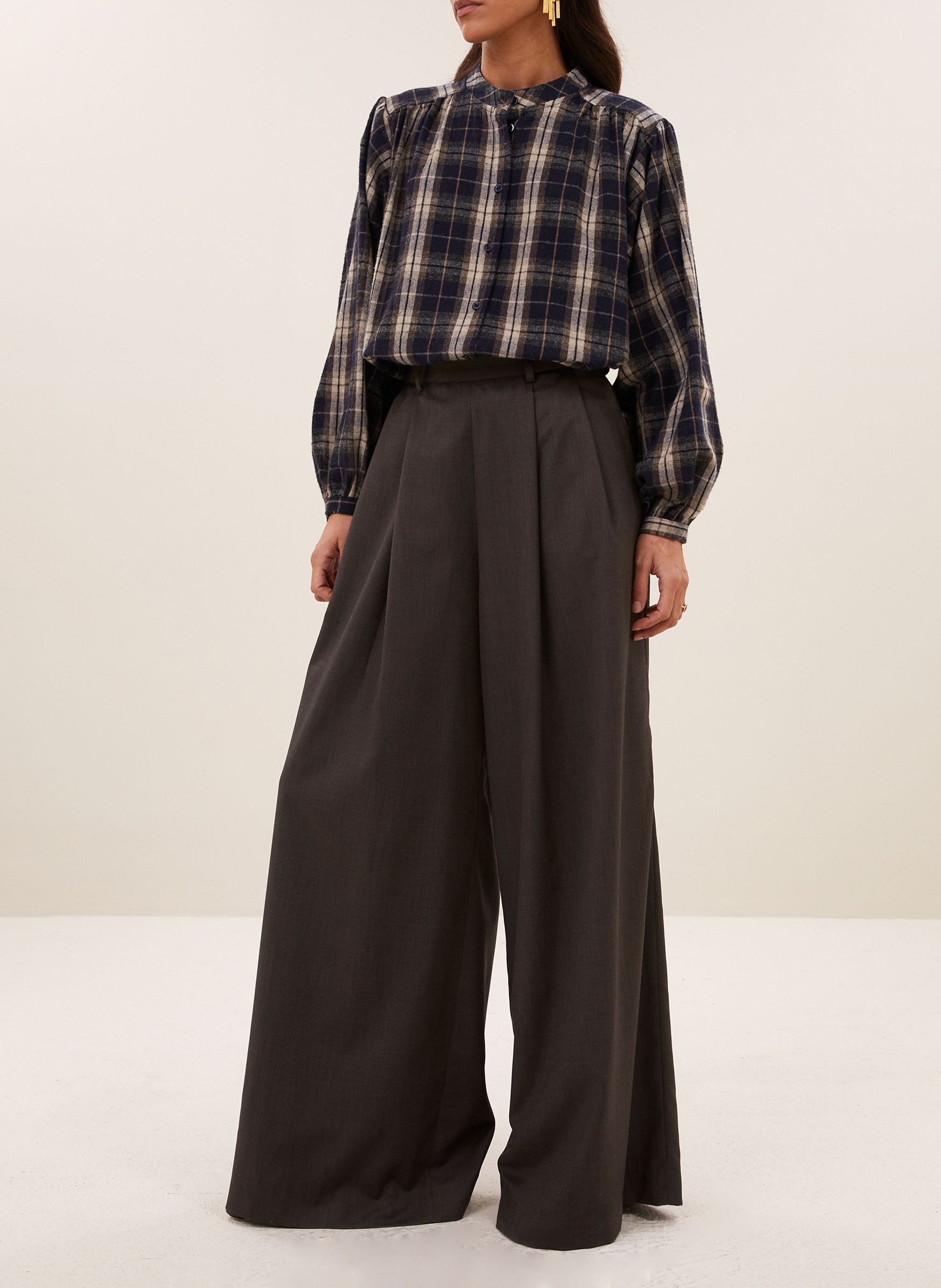 Chemise ample à carreaux BY BAR Blauw