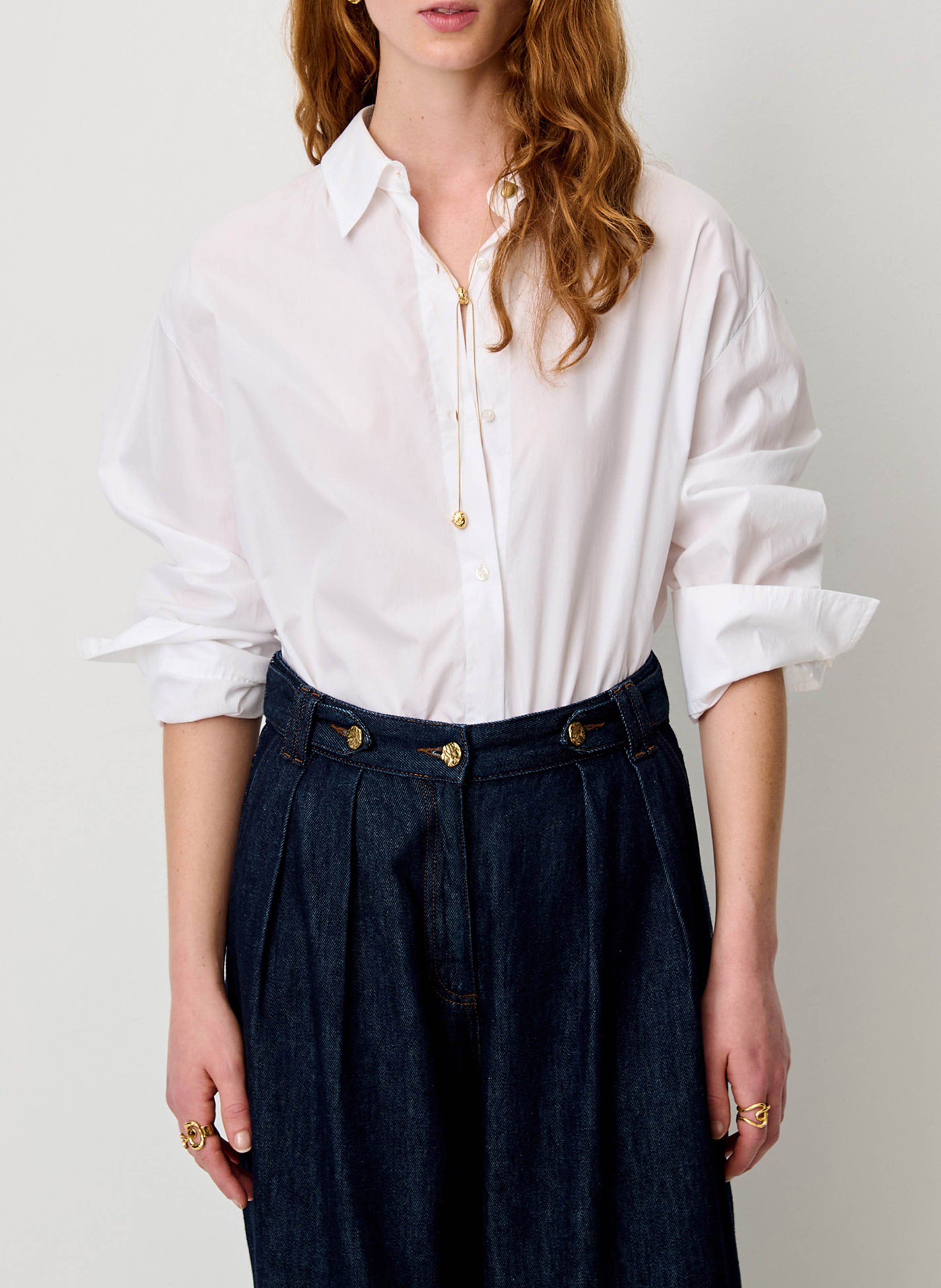 Straight cotton shirt SESSUN