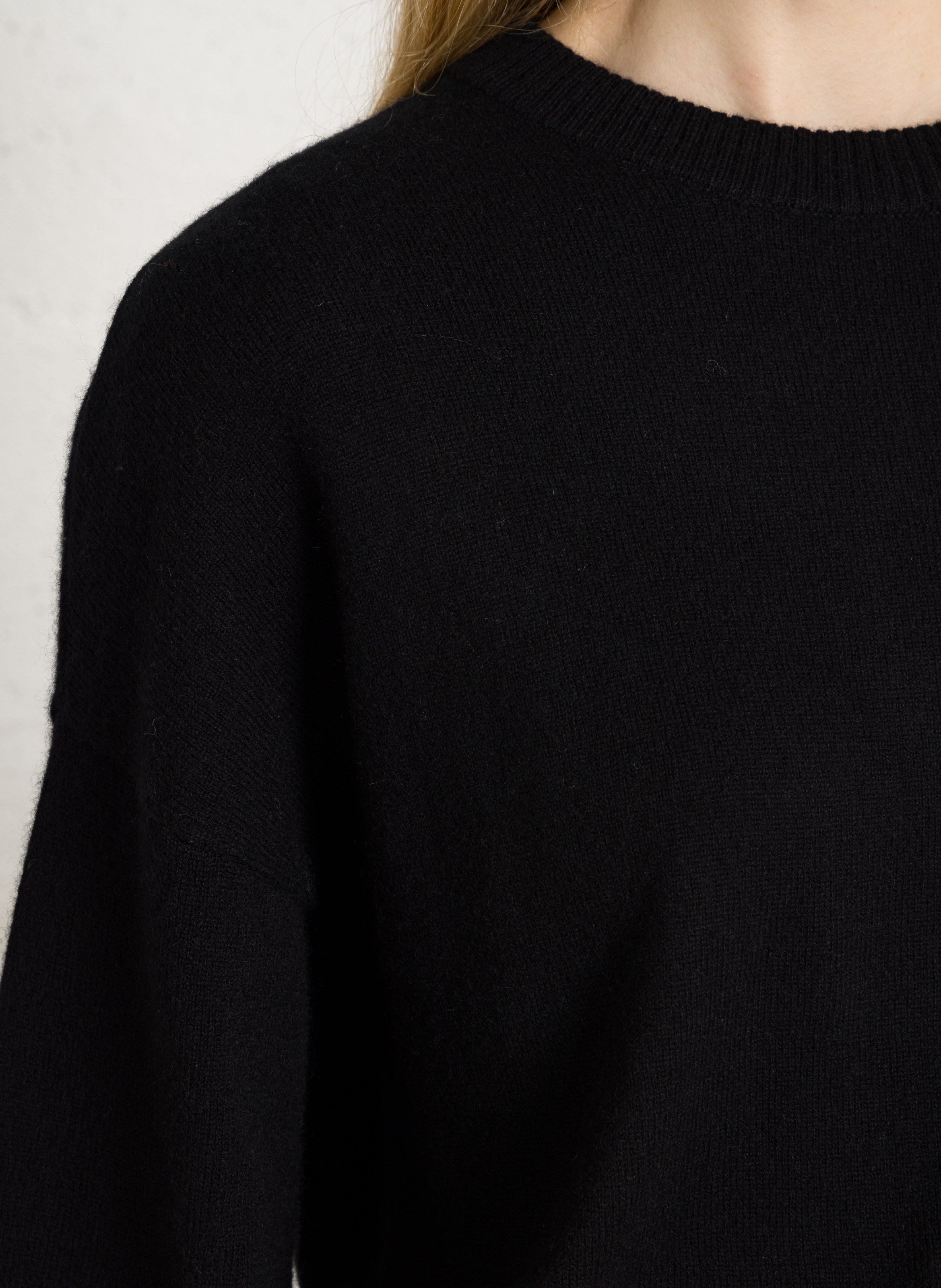 Pull ample col rond en cachemire SUD EXPRESS Noir