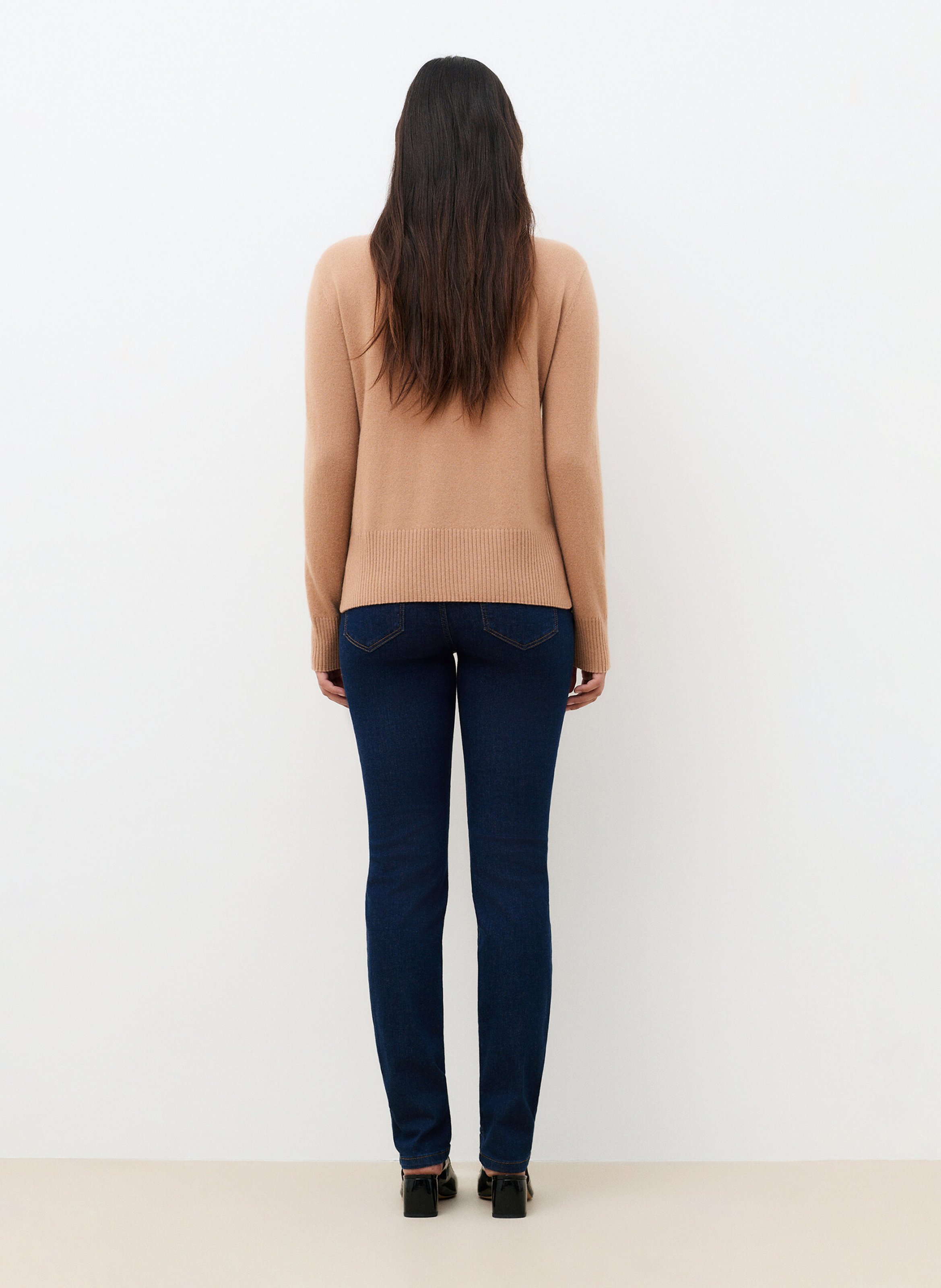 Gerade geschnittener Kaschmirpullover mit Stehkragen | Braun CAROLL Damen