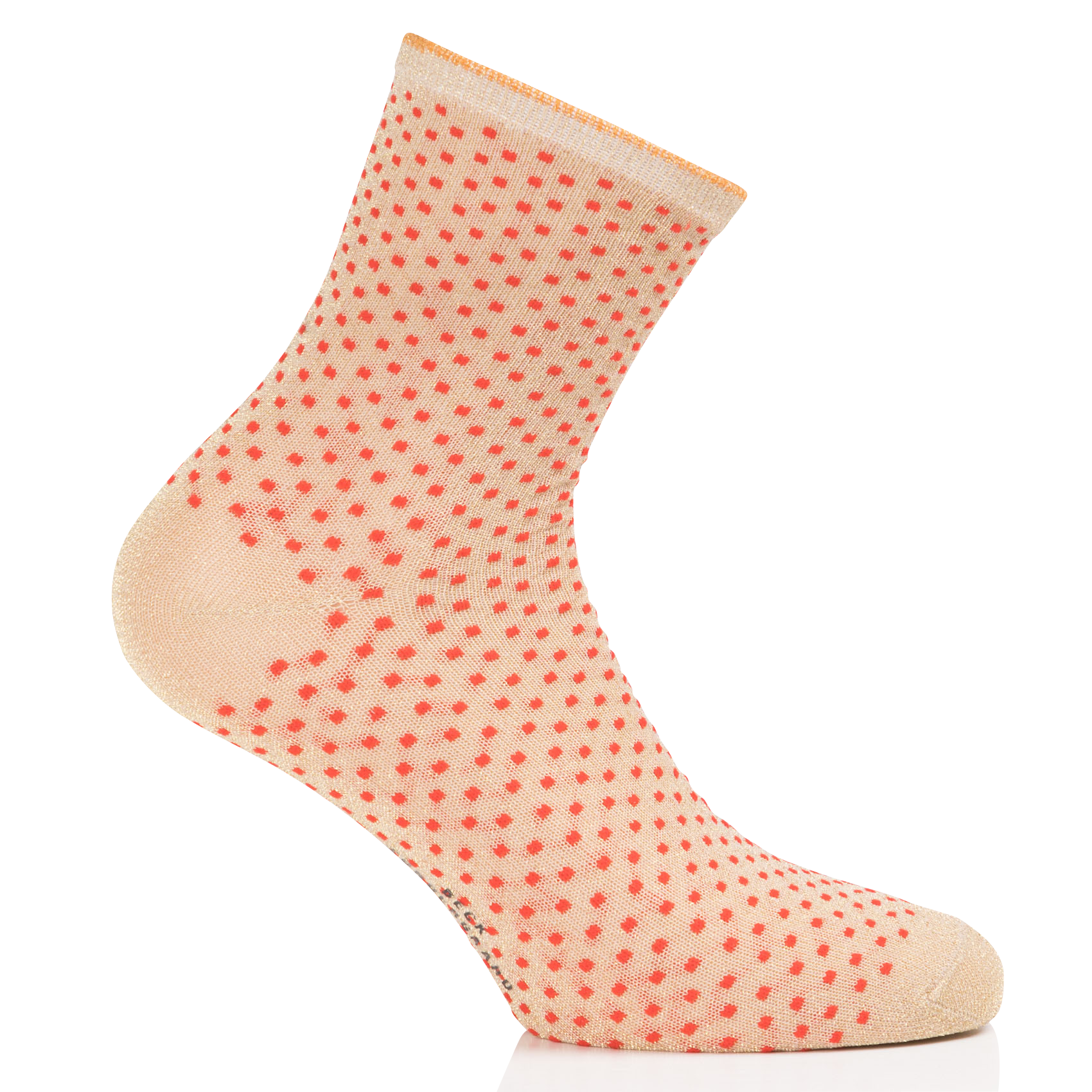 Sokken met glitter en stippenmotief BECKSONDERGAARD Rood