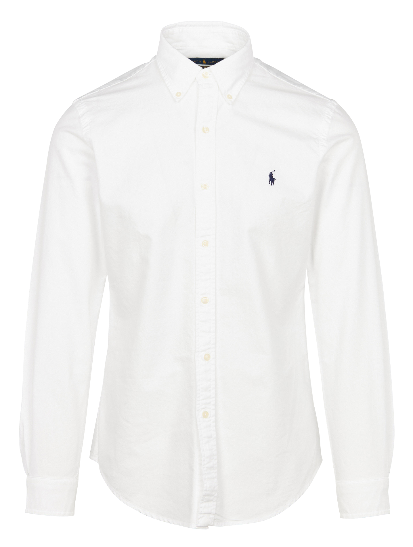 Slim-fit cotton shirt with button-down collar and Pony Player POLO RALPH LAUREN White