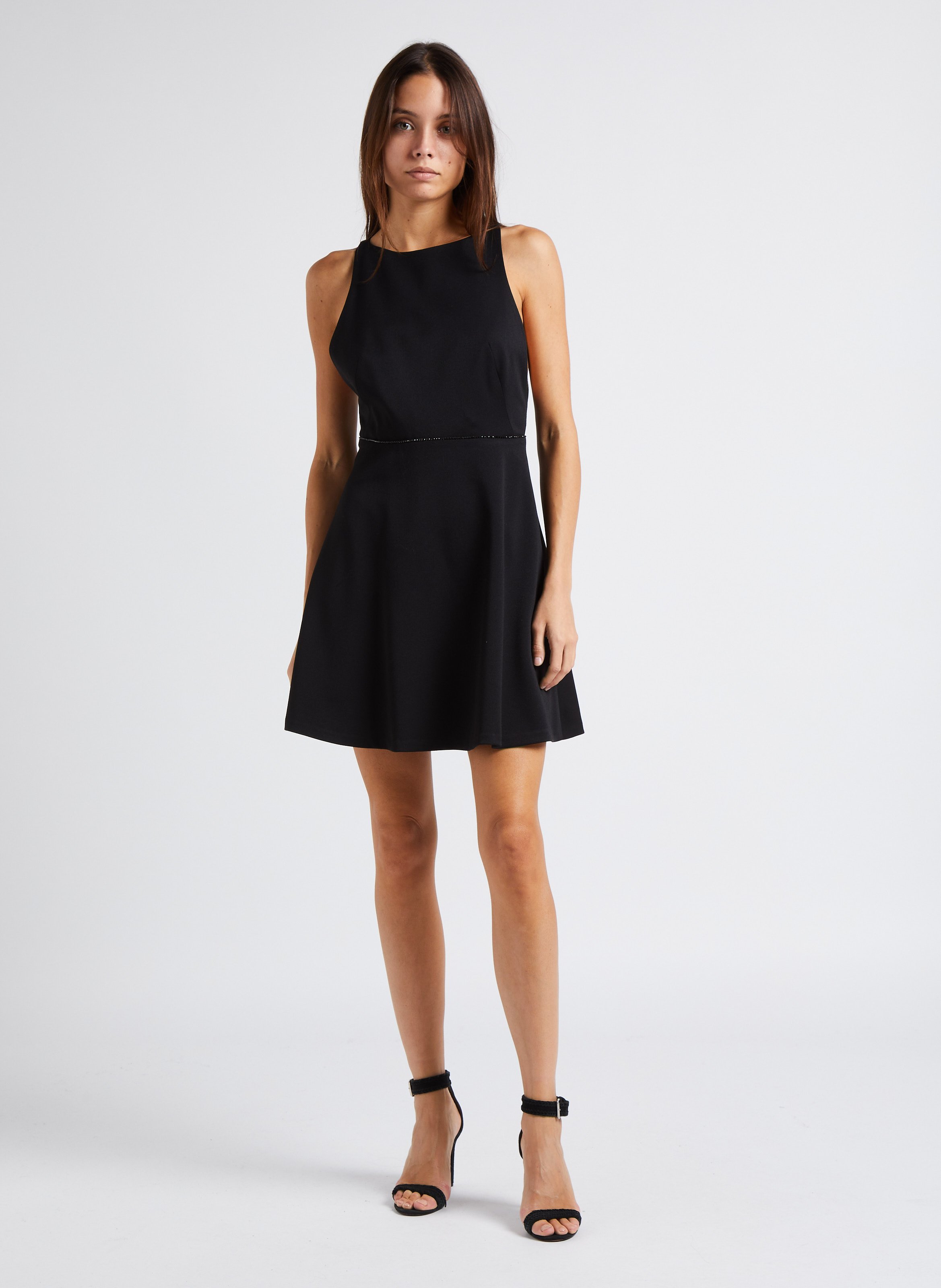 Robe Courte Col Rond Cute Noir Ba sh Femme Place des Tendances