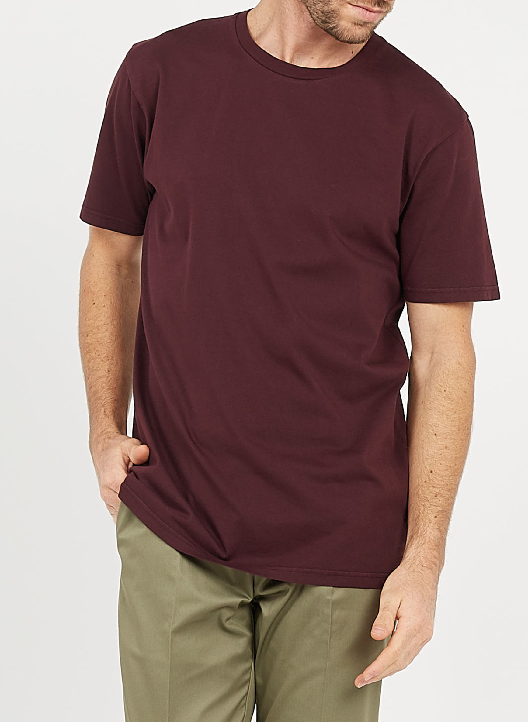 T-shirt col rond en coton biologique COLORFUL STANDARD Rouge