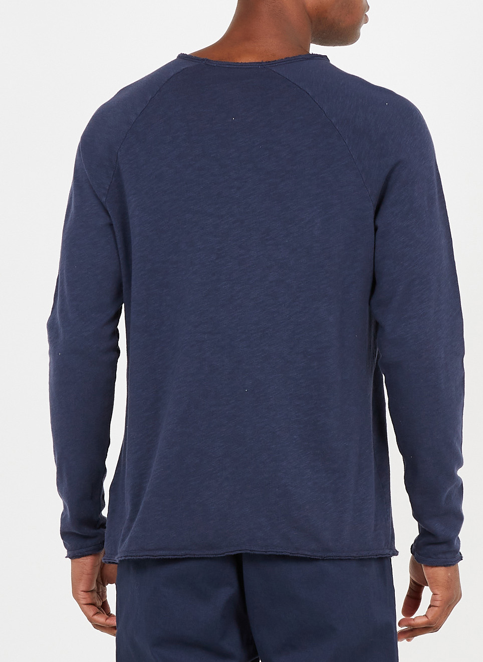 Flamed cotton round-neck T-shirt AMERICAN VINTAGE Blue