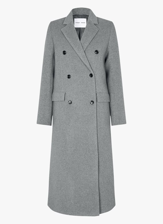 Hermann long wool-Blend coat Grey Samsoe samsoe Women Place