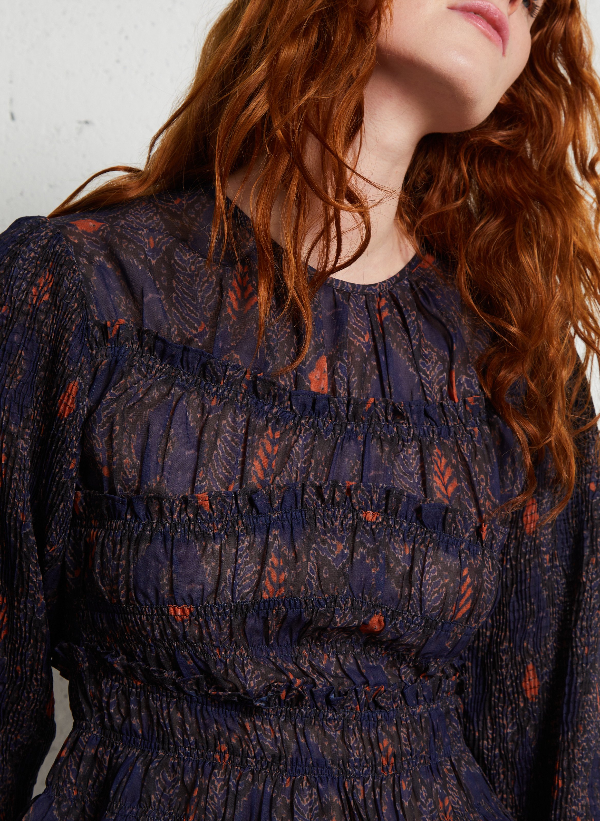 Bluse mit Print ANTIK BATIK Blau