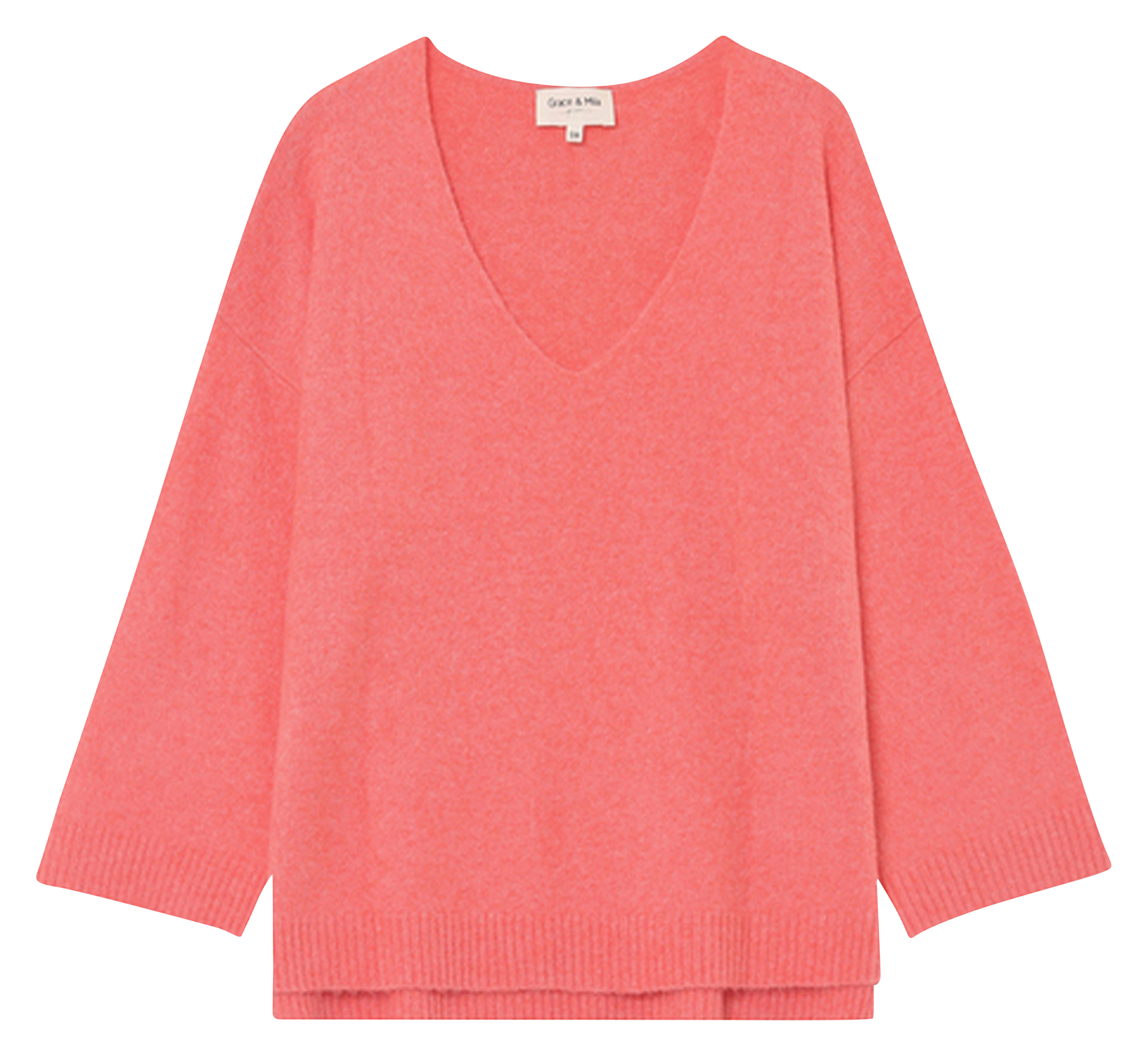 Pull oversize en maille GRACE ET MILA Rose