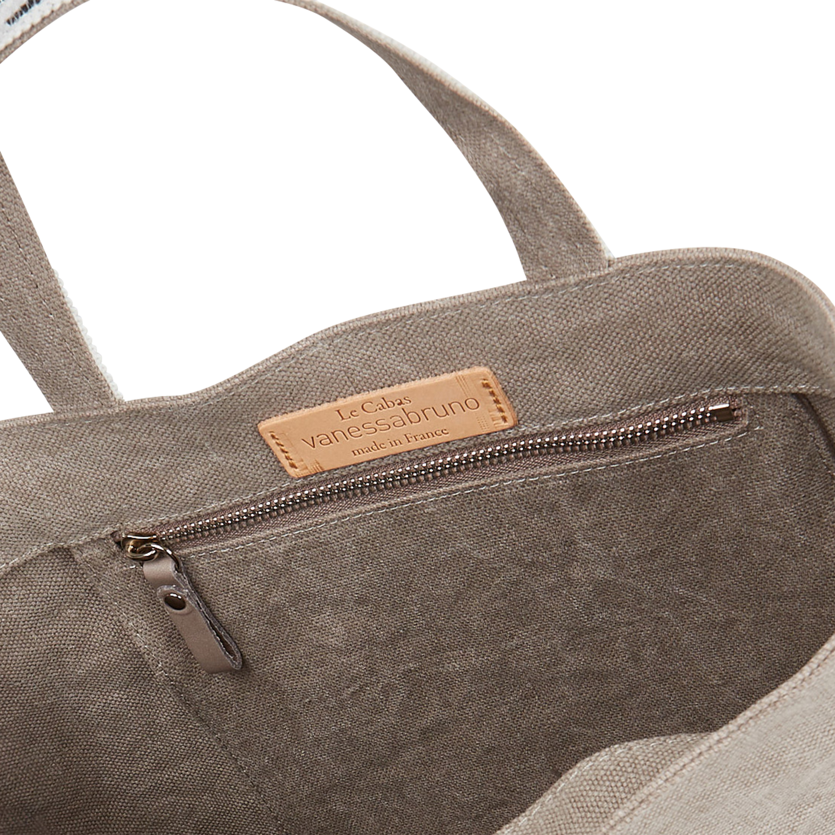Sequin-embroidered linen tote bag VANESSA BRUNO Grey
