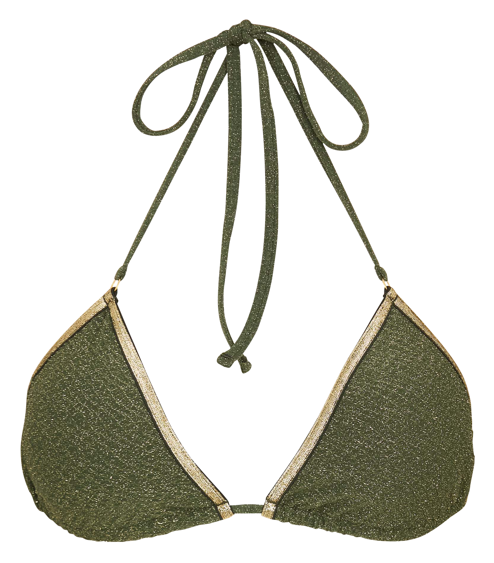 Haut de maillot de bain à paillettes LA NOUVELLE Kaki