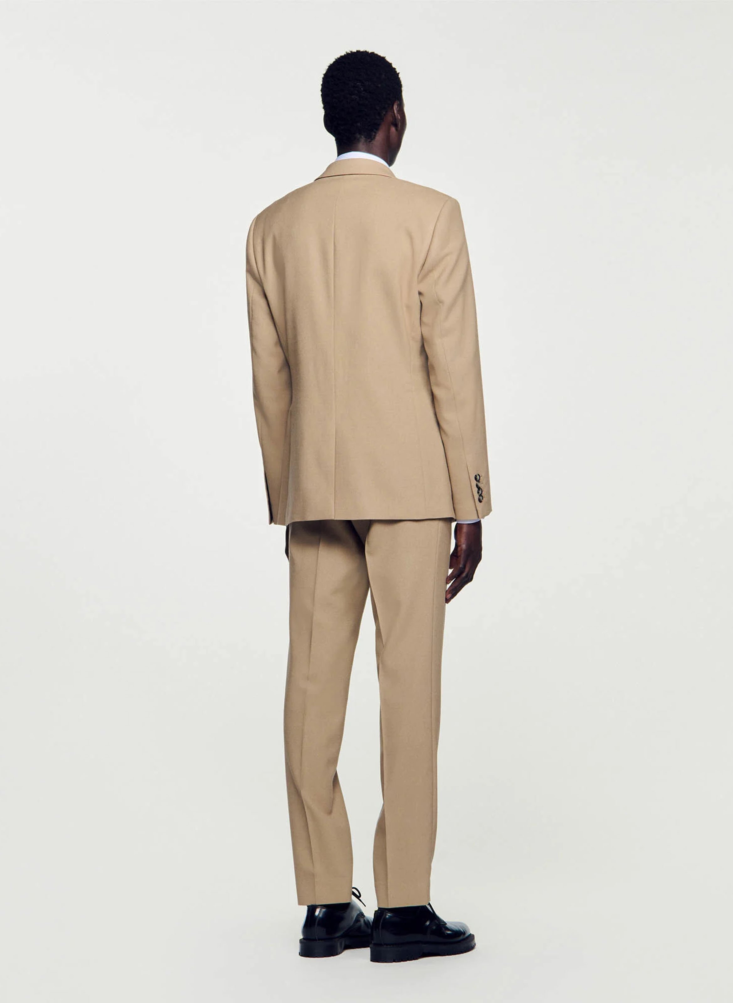 Veste de costume droite SANDRO Beige