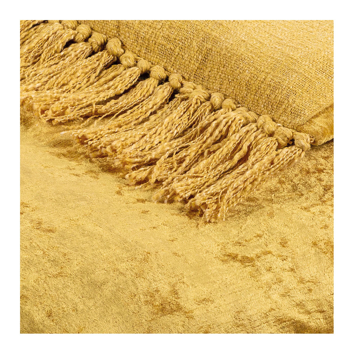 Iridescent velvet futon BLANC D'IVOIRE Yellow