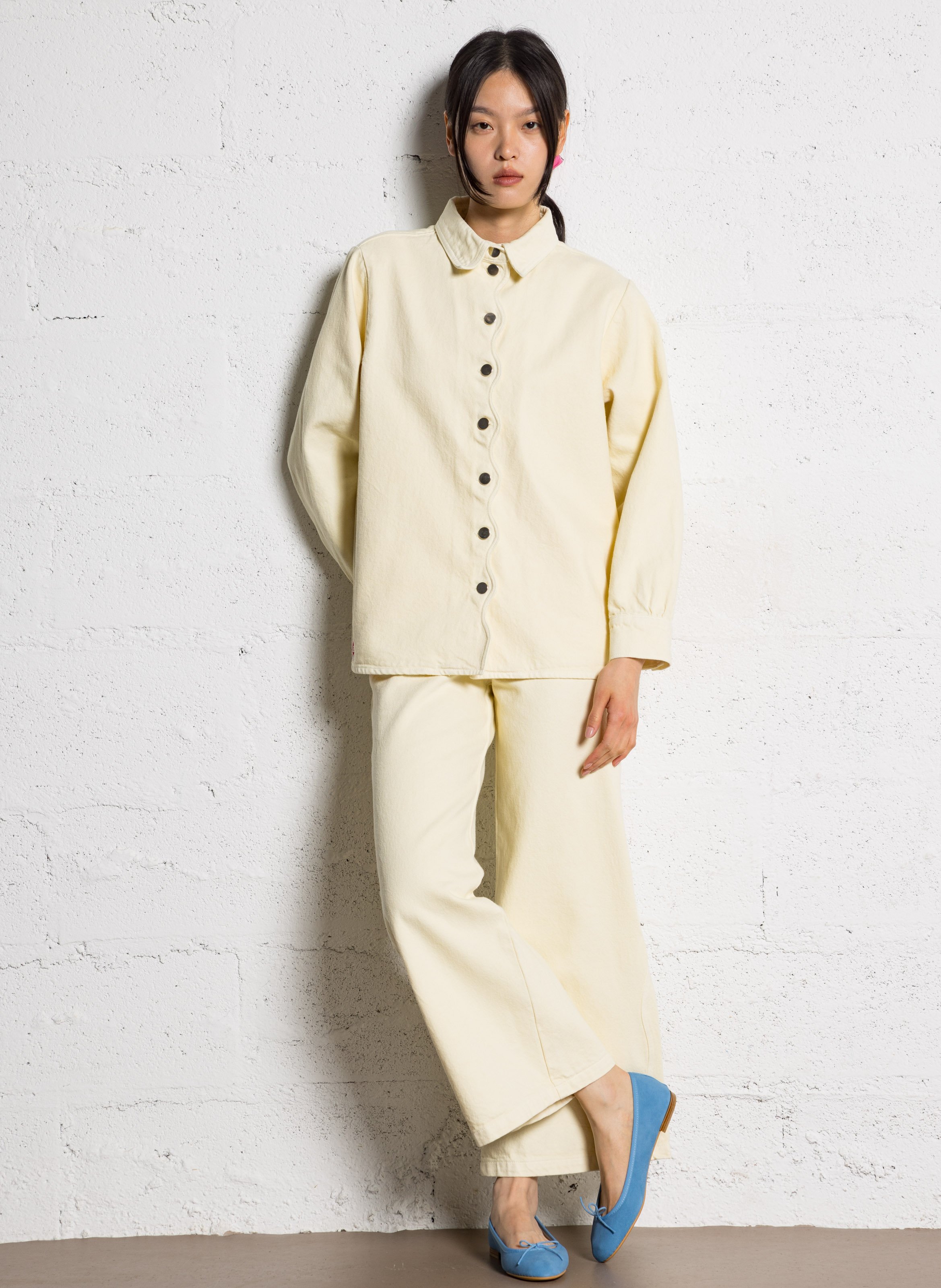 Colonel plain shirt ELISE CHALMIN Yellow