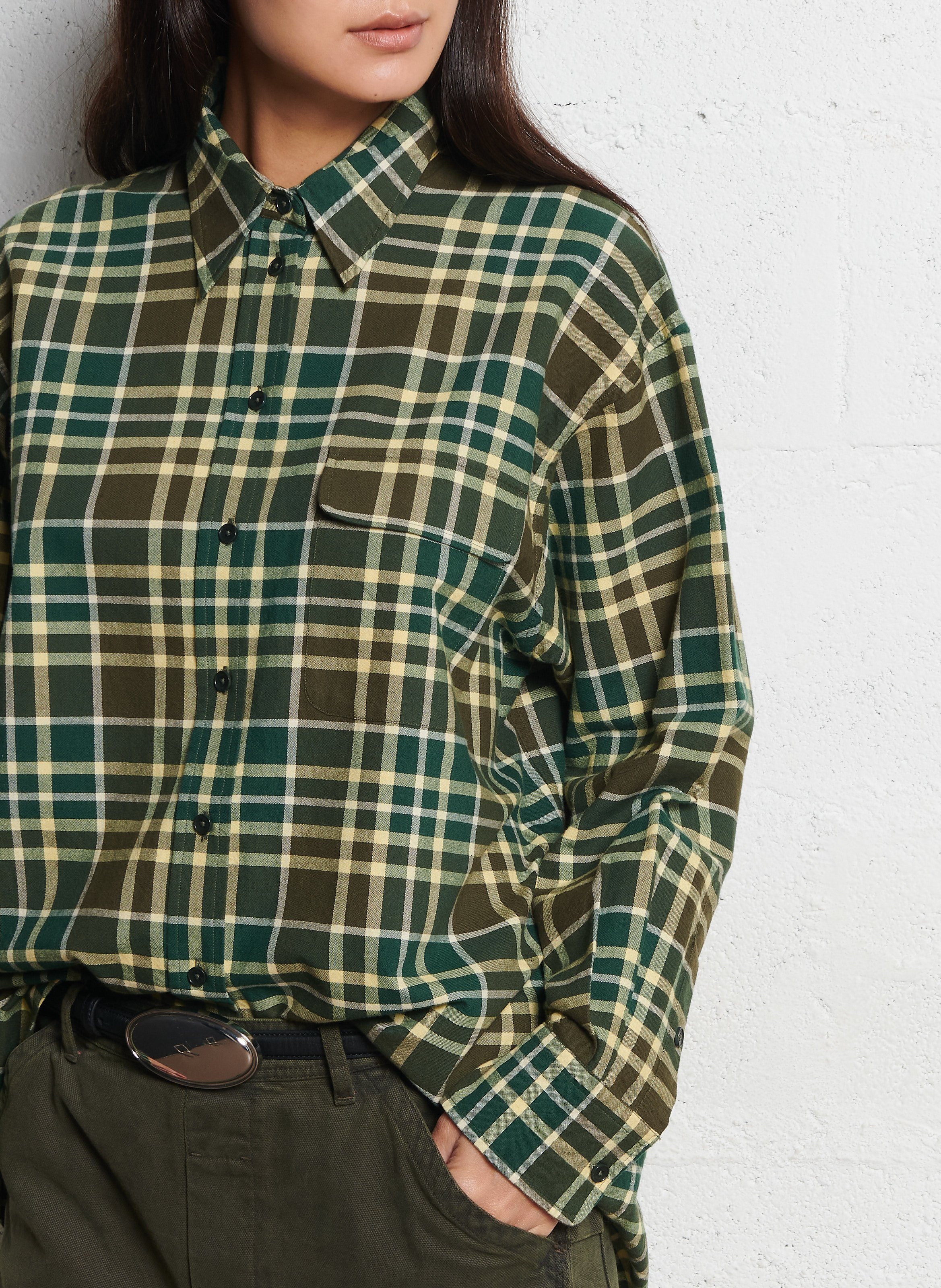 Chemise oversize en coton LAURENCE BRAS Vert