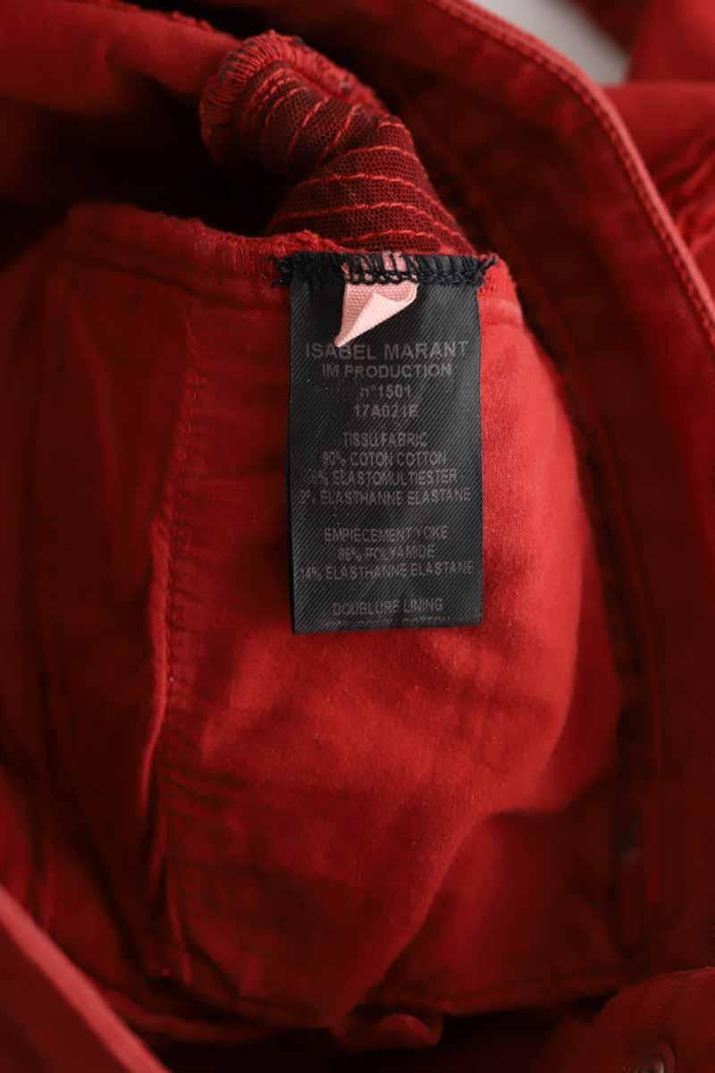 Cotton skinny jeans ISABEL MARANT ÉTOILE - SECONDE MAIN Red