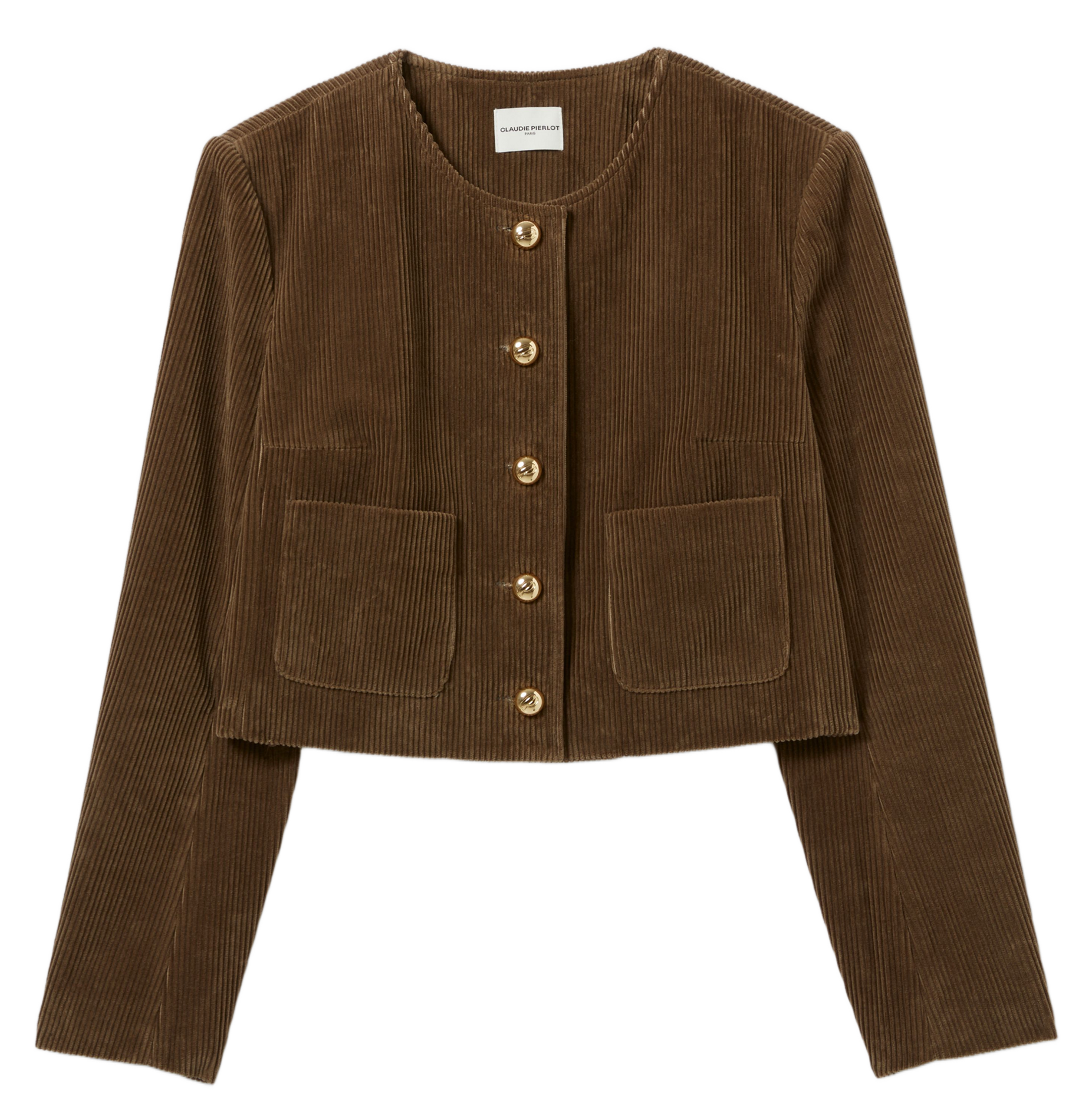 Veste courte en velours côtelé CLAUDIE PIERLOT Marron