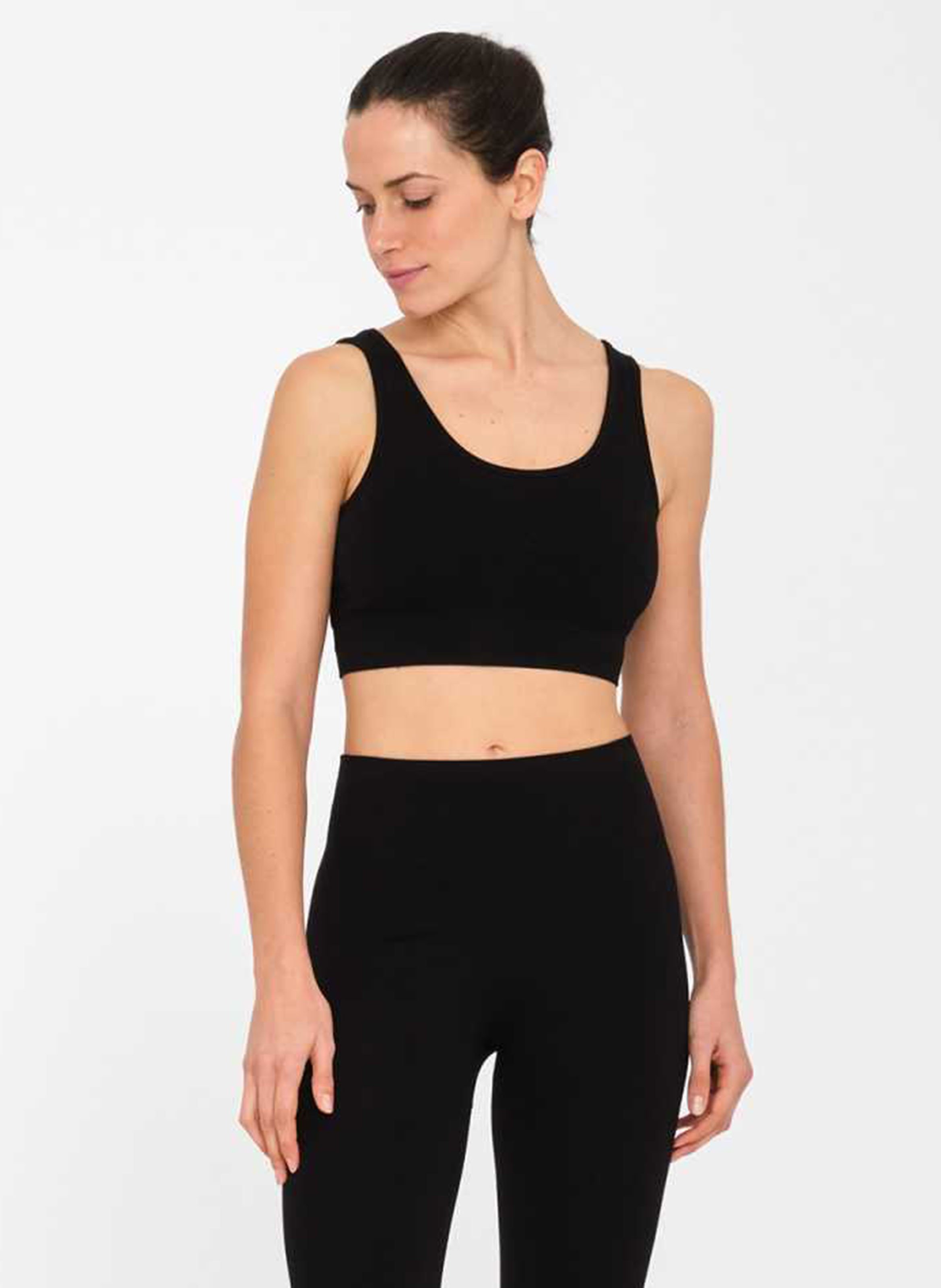 Brassière en fibres de bambou mélangé YOGA SEARCHER Noir