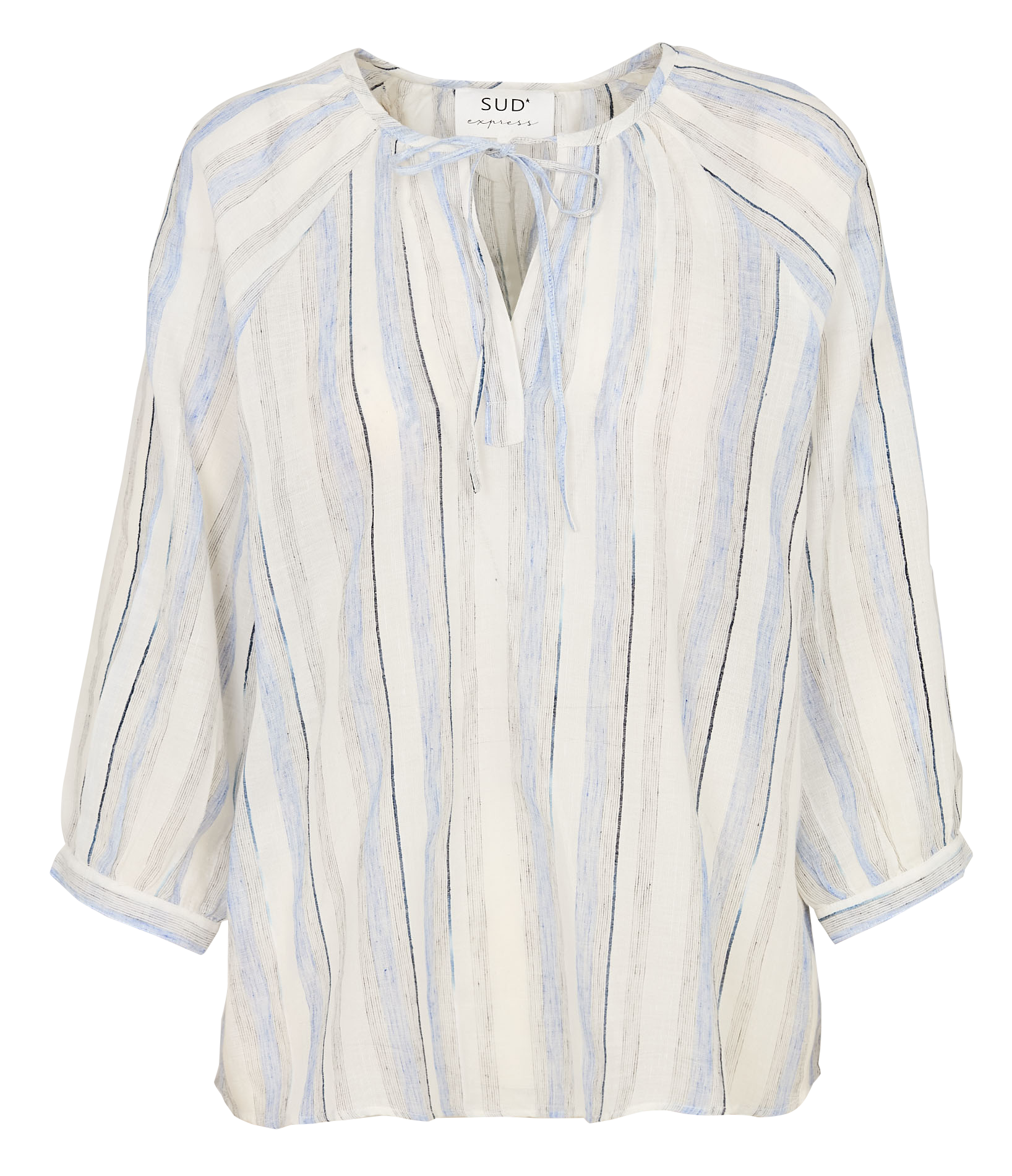Blouse ample rayée en coton SUD EXPRESS Blanc