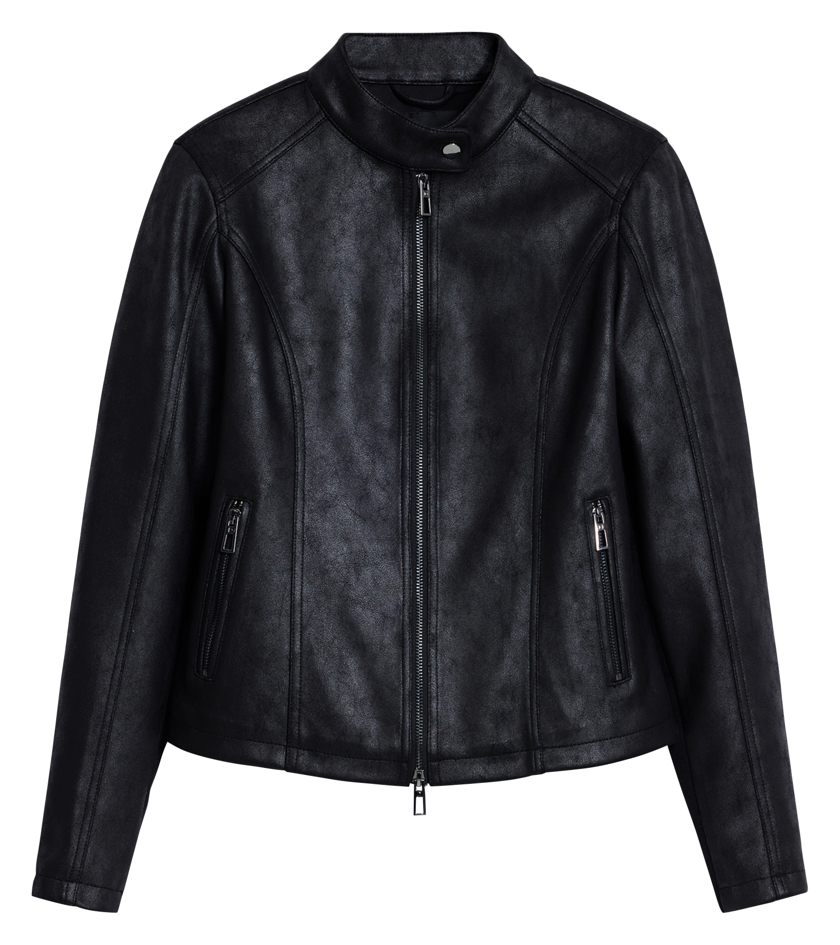 Veste col rond effet cuir DESIGUAL Noir