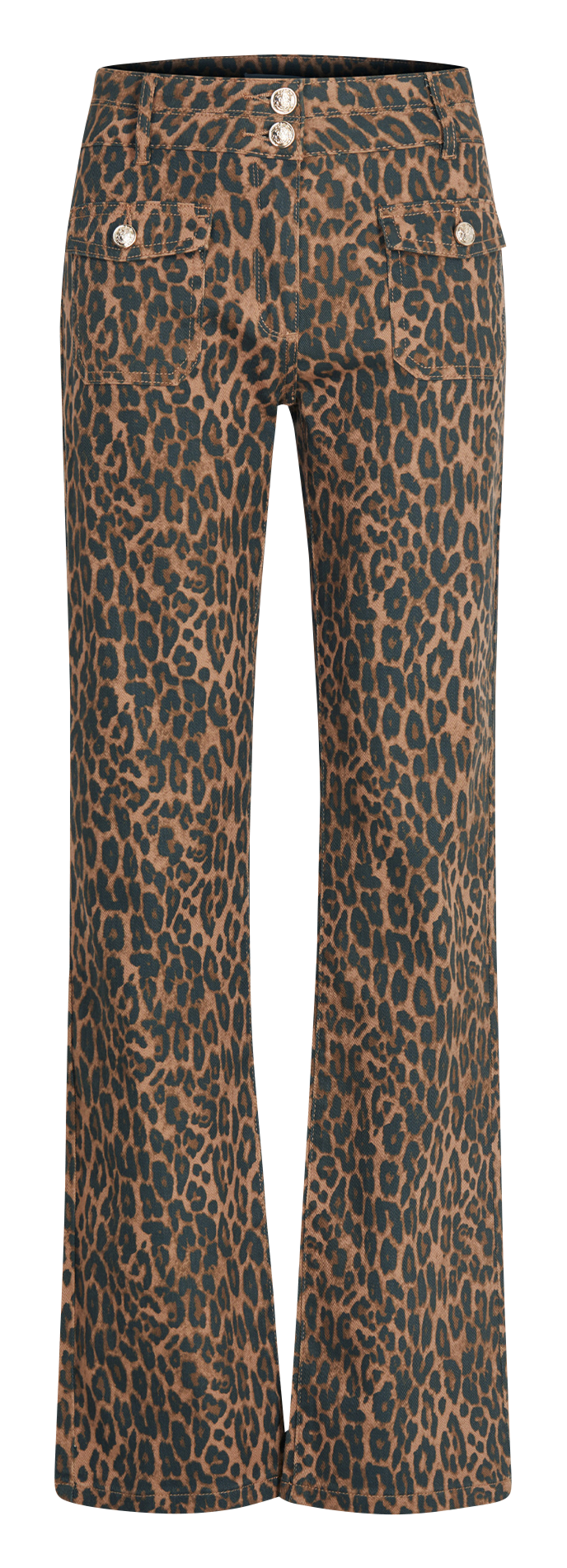 Pantalon droit en coton mélangé imprimé MORGAN Multicolore