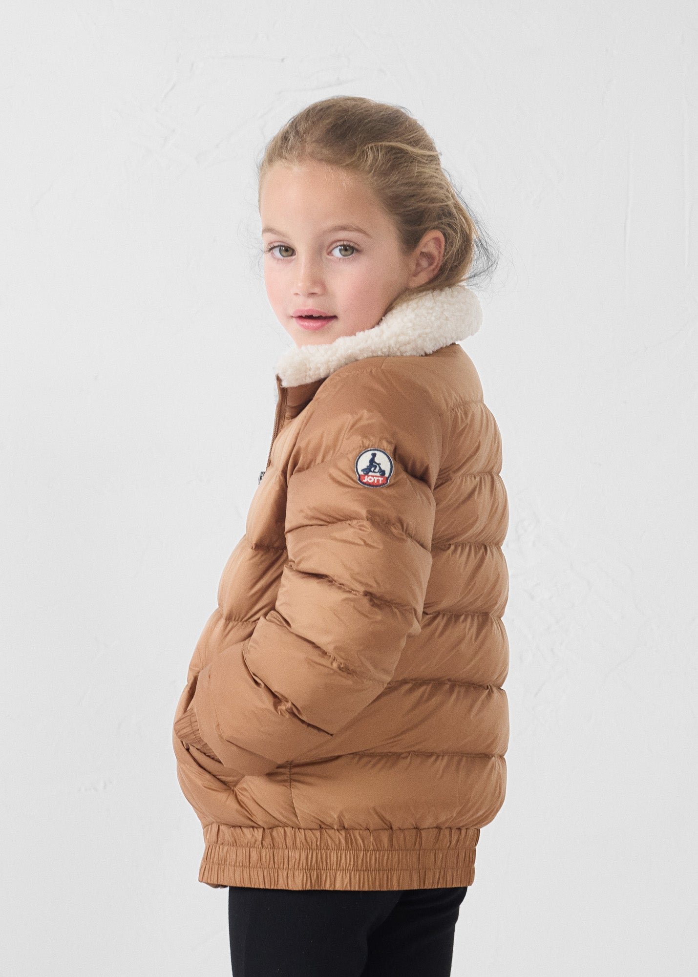 Kids aviator bomber jacket JOTT Brown