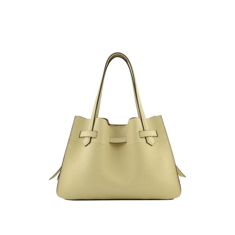 Handbag - cowhide leather POURCHET Brown