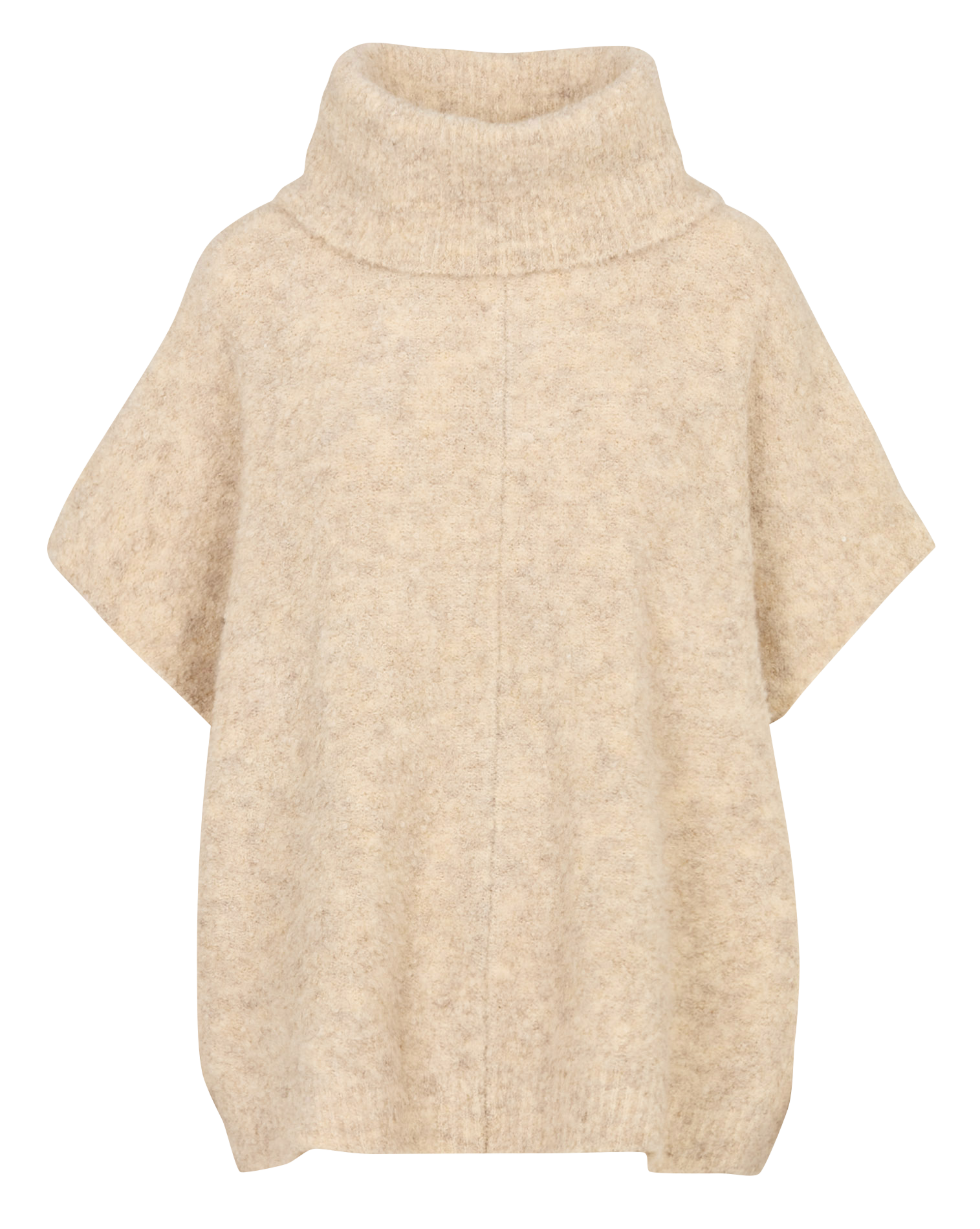 Pull col roulé ample sans manches LE TEMPS DES CERISES Beige