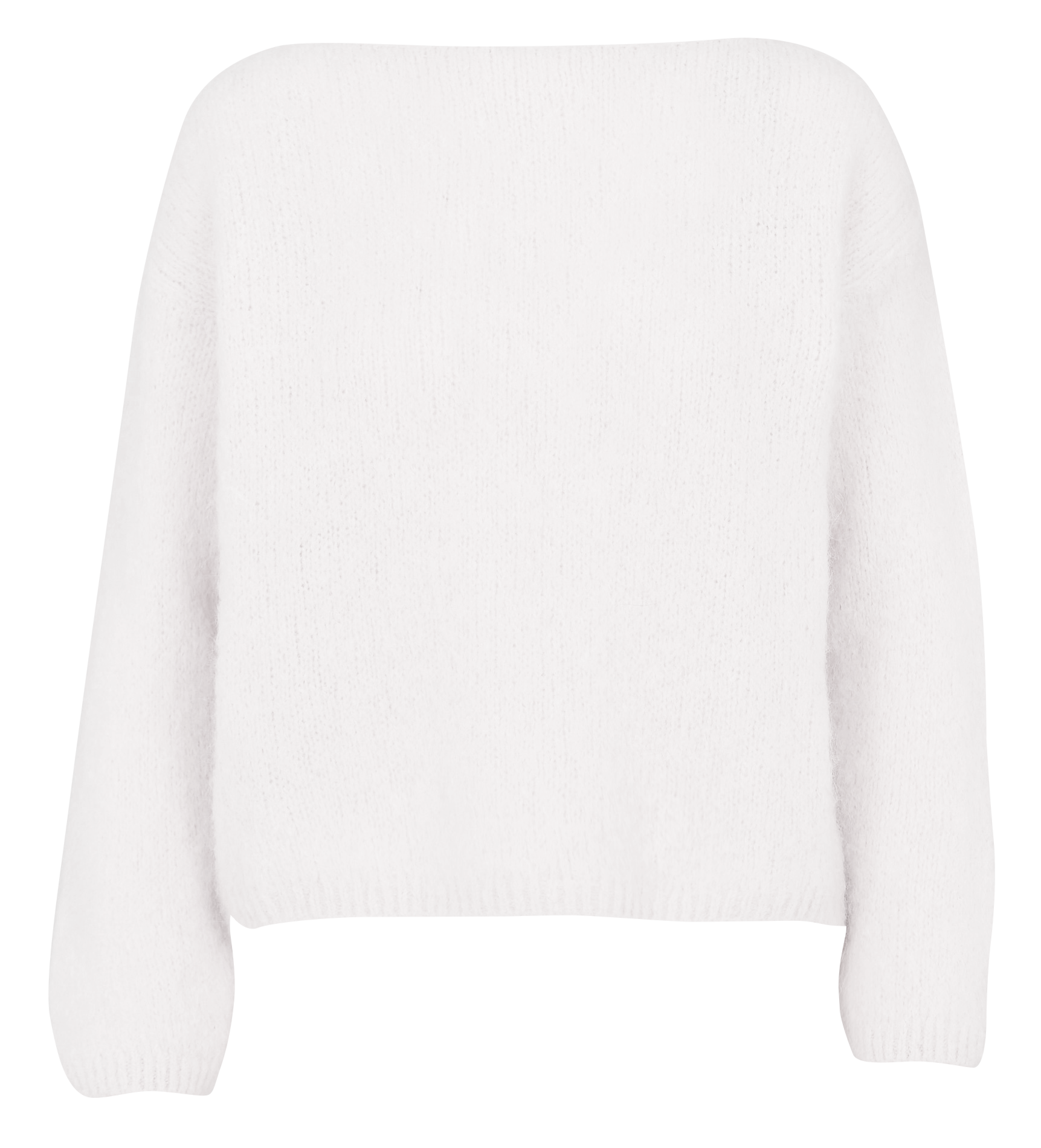 Pull ample col rond en maille mélangée PLEASE Beige